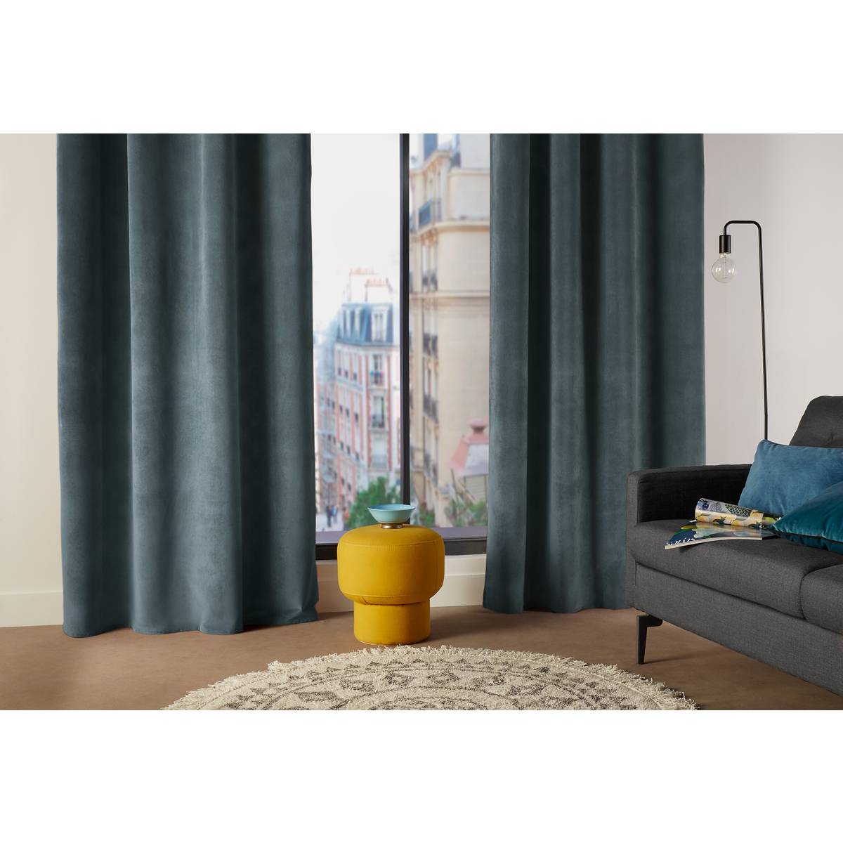 Curtain "Lilou Aegean Blue, 140x260 cm