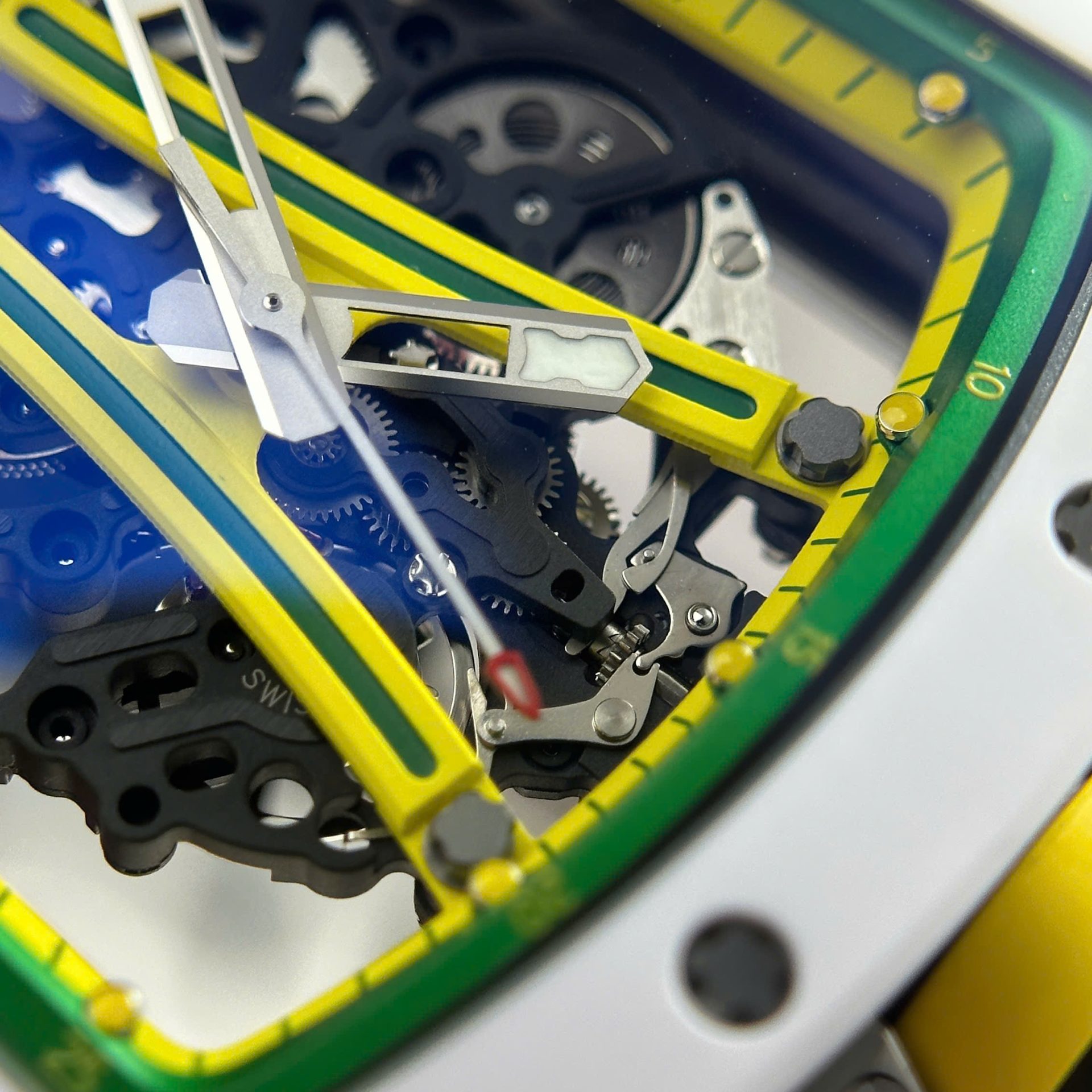 Richard Mille Best Copies Watch RM61-01 Manual Winding Yohan Blake Ceramic White ZF 42.7 50.23mm - Top club