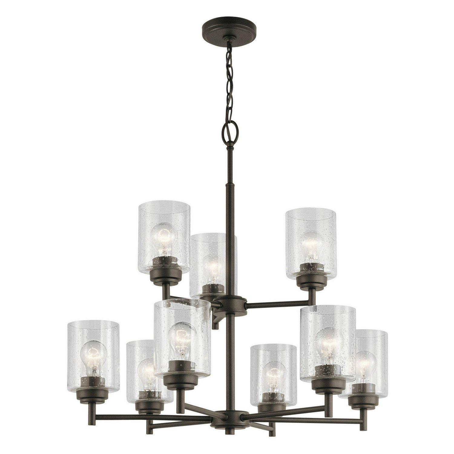 44031NI-Kichler Lighting-Winslow - 9 light 2-Tier Chandelier - 27 inches tall by 27 inches wide-Brushed Nickel Finish -Traditional Installation