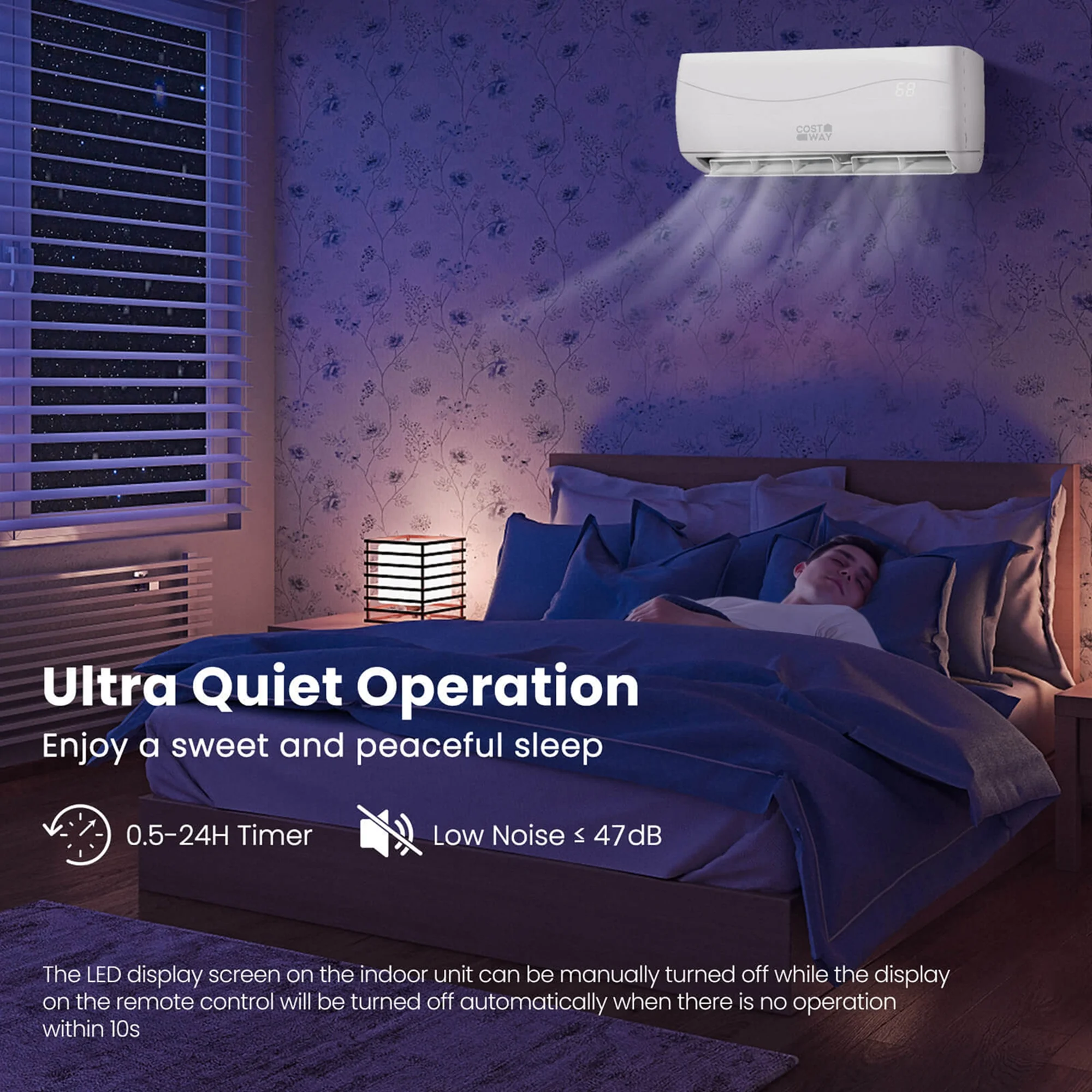 Costway 18000 BTU Mini Split Air Conditioner & Heater 19 SEER2 1250 Sq. Ft Coverage - Image 2