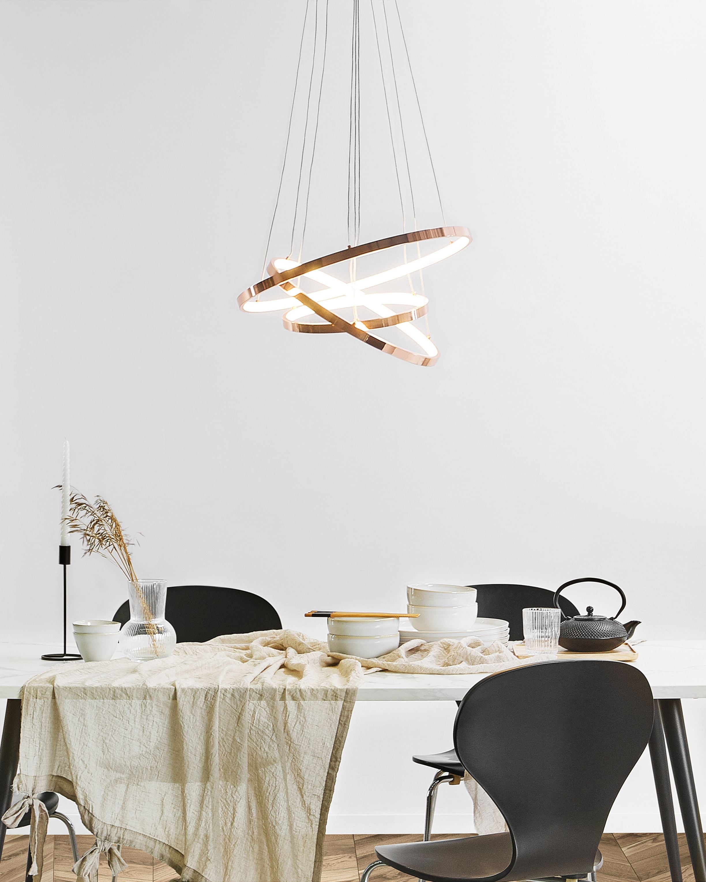 LED Pendant Lamp ATREK Metal Rose Gold