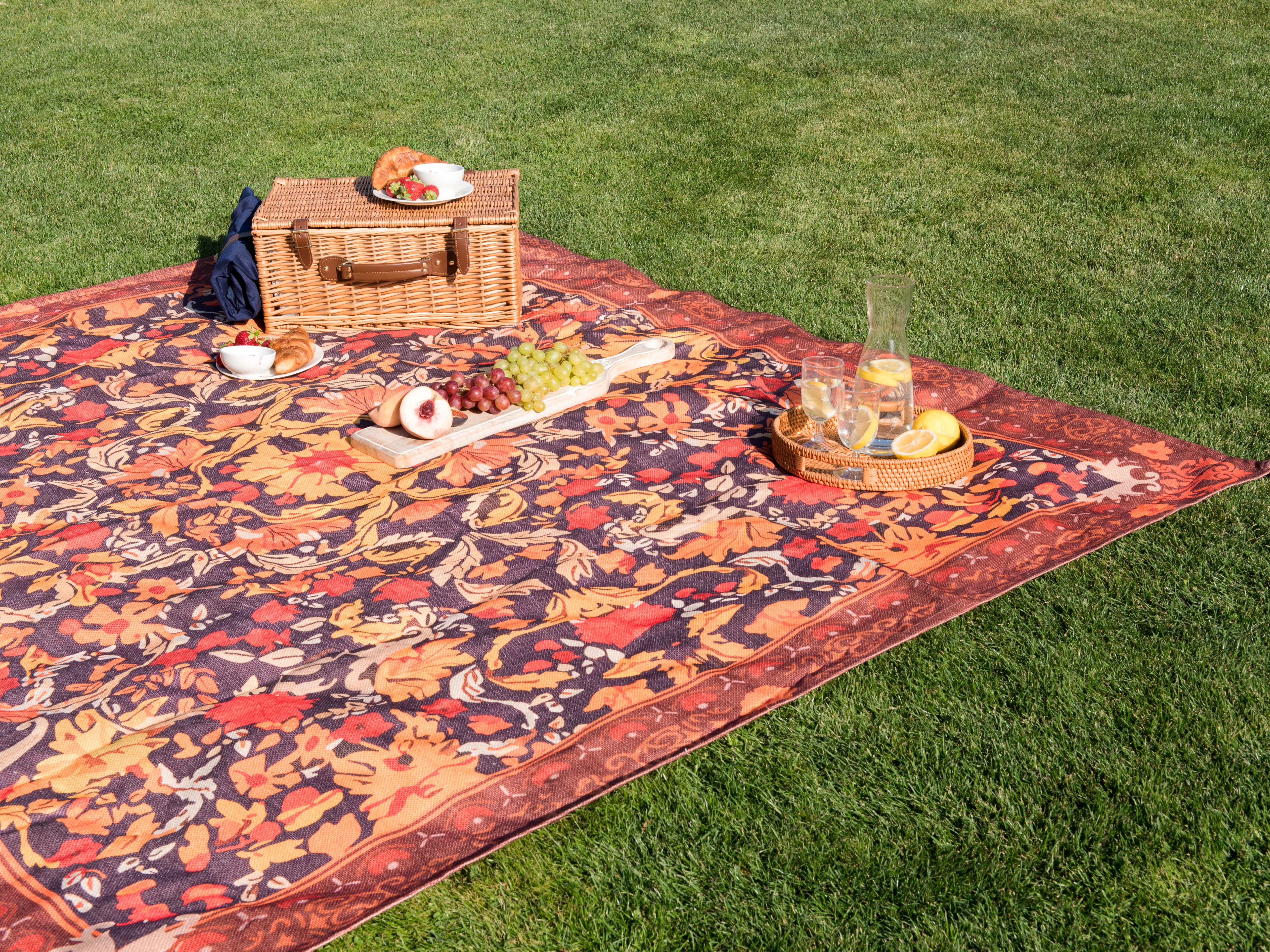 Picnic Blanket DILBAR 200 x 200 cm Red
