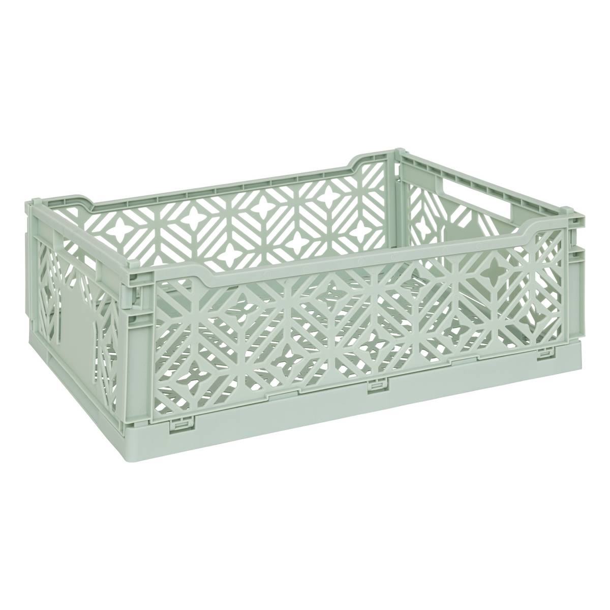 Folding crate "Arry" Light Green, 40x30x15 cm
