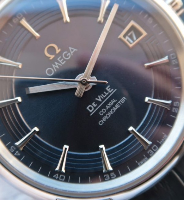 Replica Omega V6 De Ville Hour Vision Co-Axial 41mm SS Blue Dial Leather Strap A8500 - Elite Watch Atelier