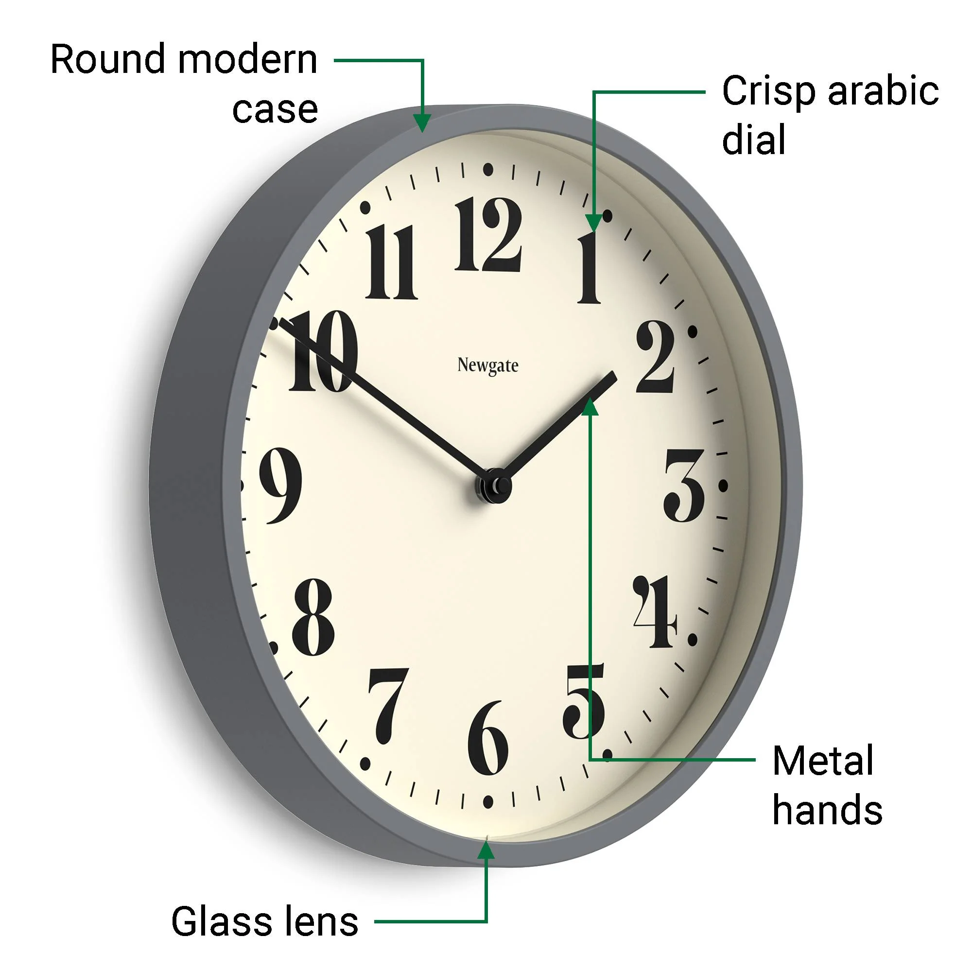 Newgate Number Four wall clock in french navy