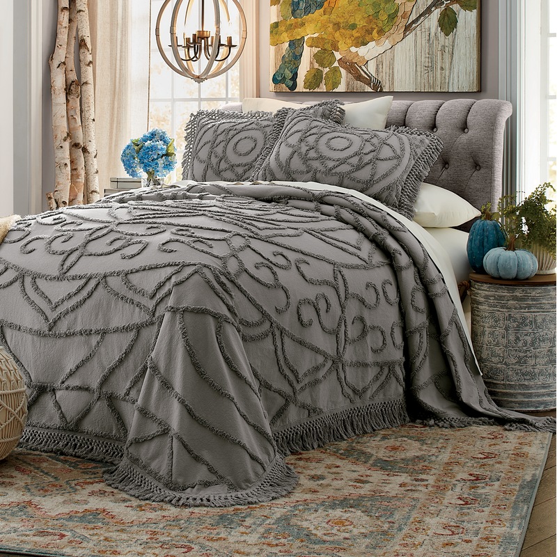 Florence Chenille Bedspread and Sham - MIDNIGHT VELVET CATALOG