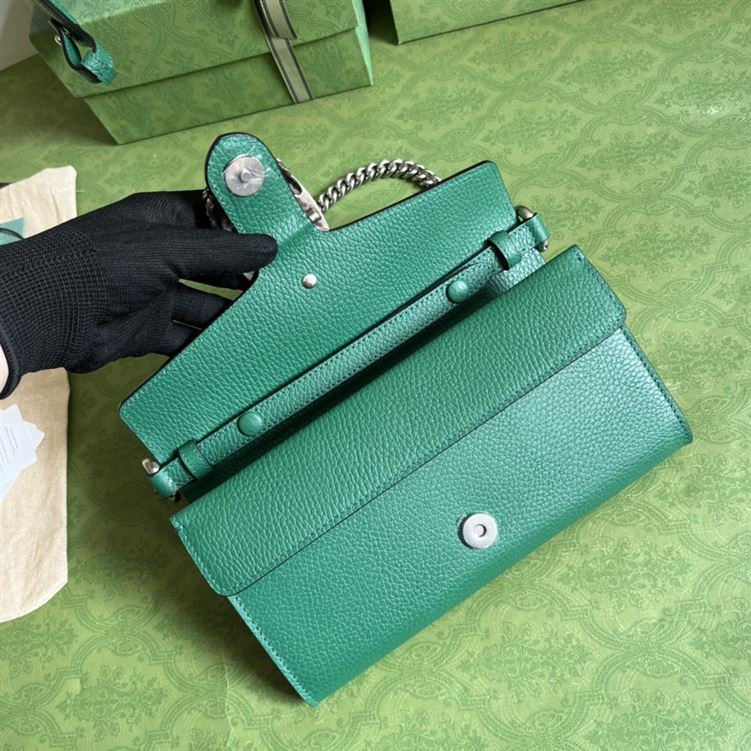 Dionysus small shoulder bag Green leather – GB0981:1High-quality replica
