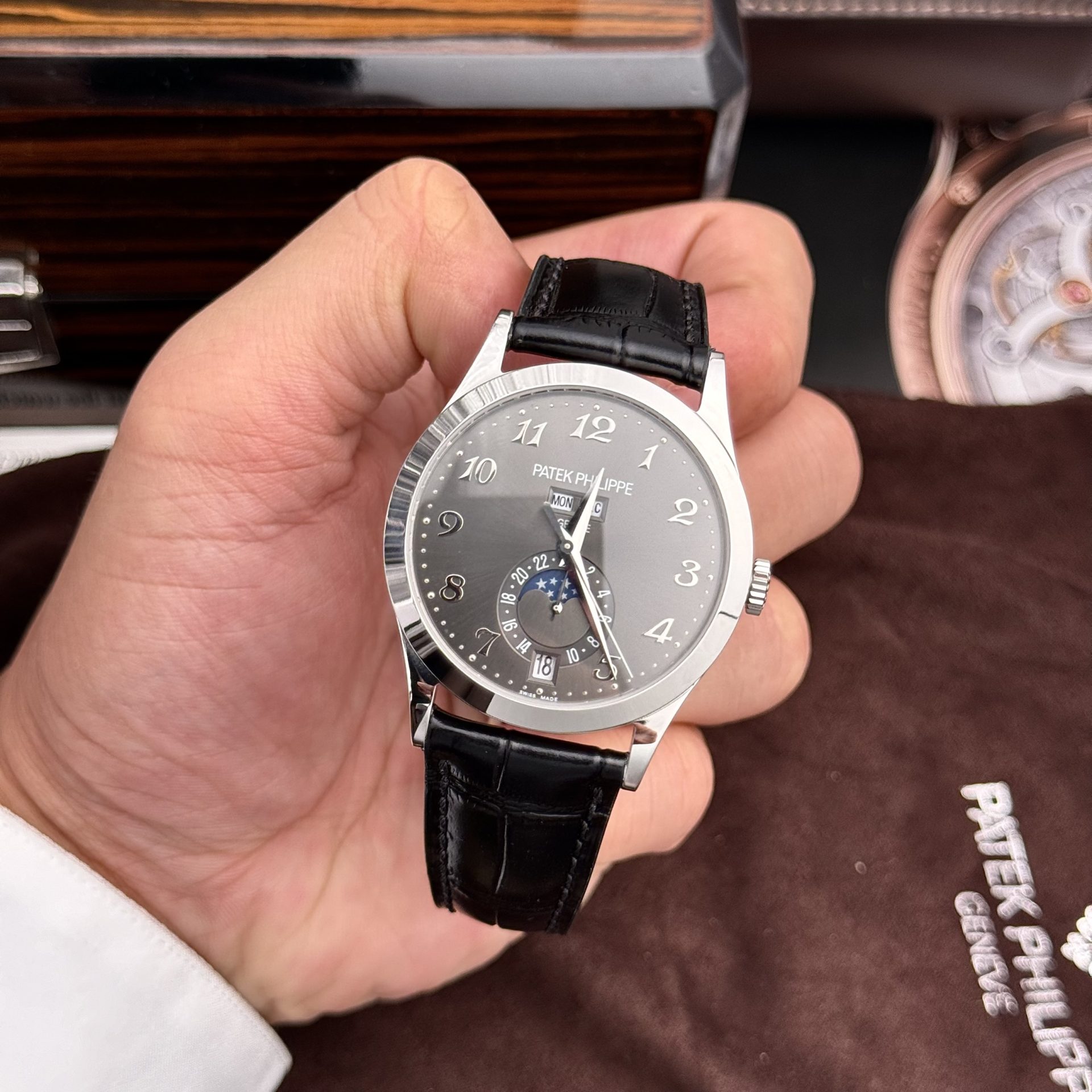 Patek Philippe Fake Watch Complications 5396G Gray Dial GR Factory 38.5mm - Top club