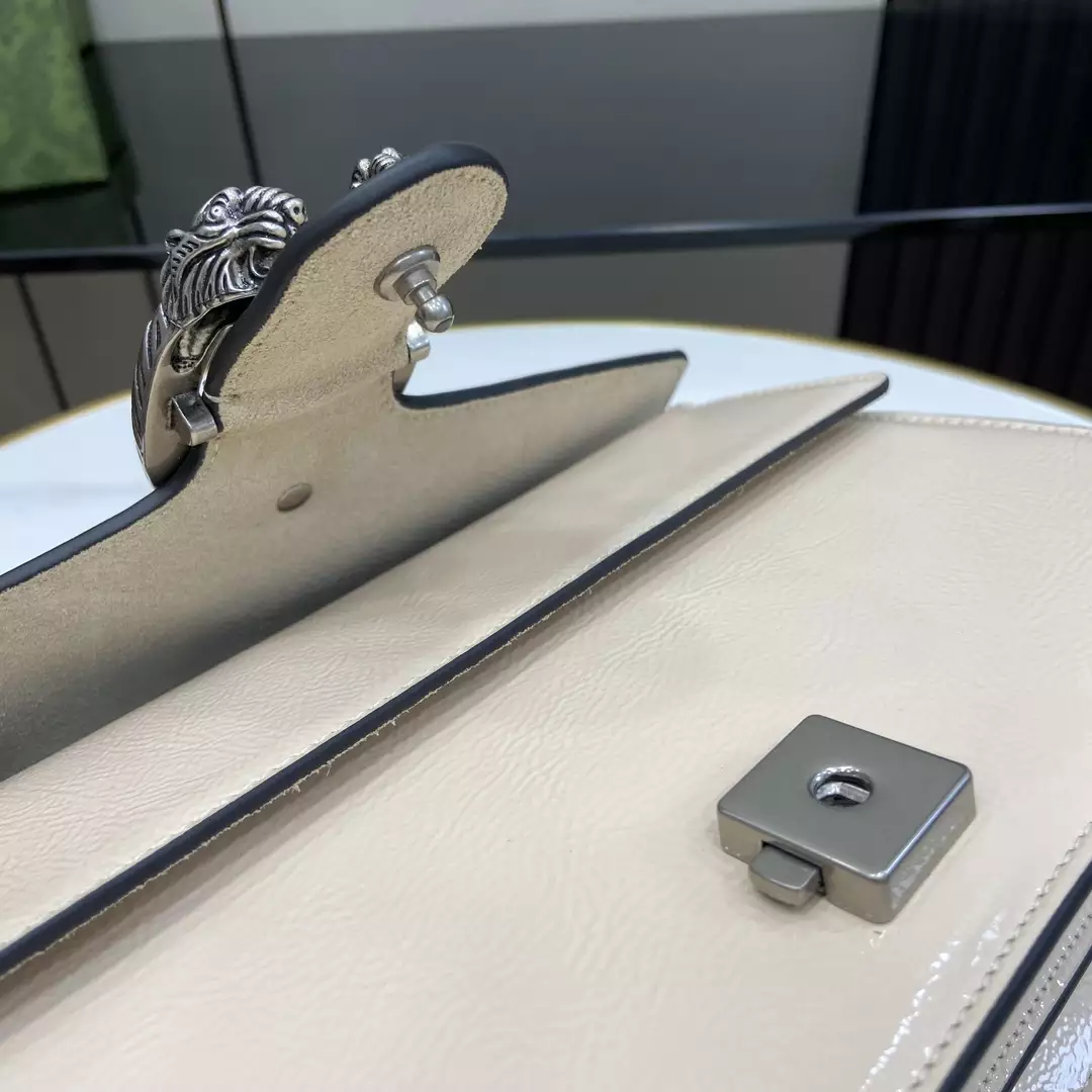 Dionysus Small Shoulder Bag in Light Grey Patent Leather1:1High-quality replica