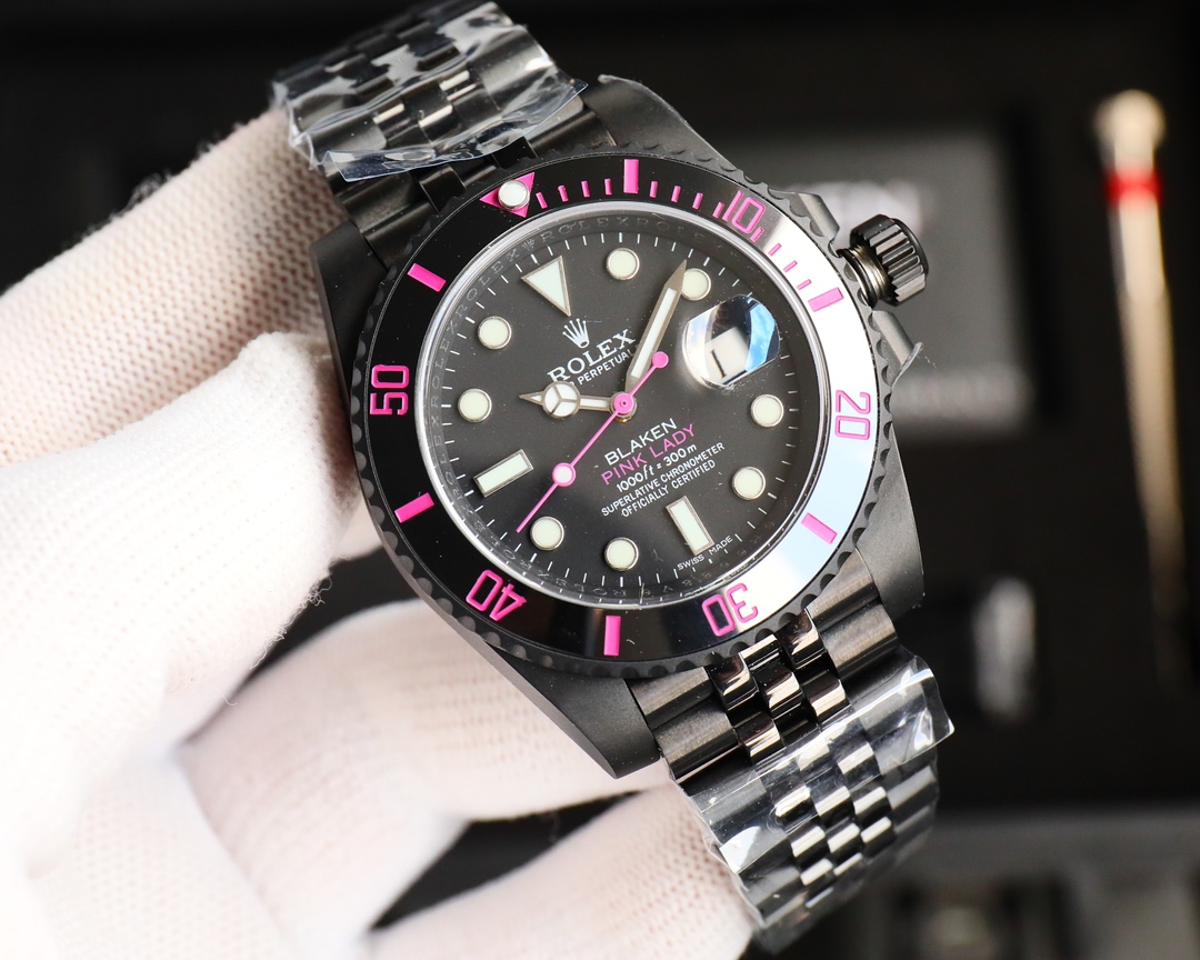 Rolex Dark Legend Submariner - DLC Black Finish - 40MM - Rose Red(1:1 replica) - Top club
