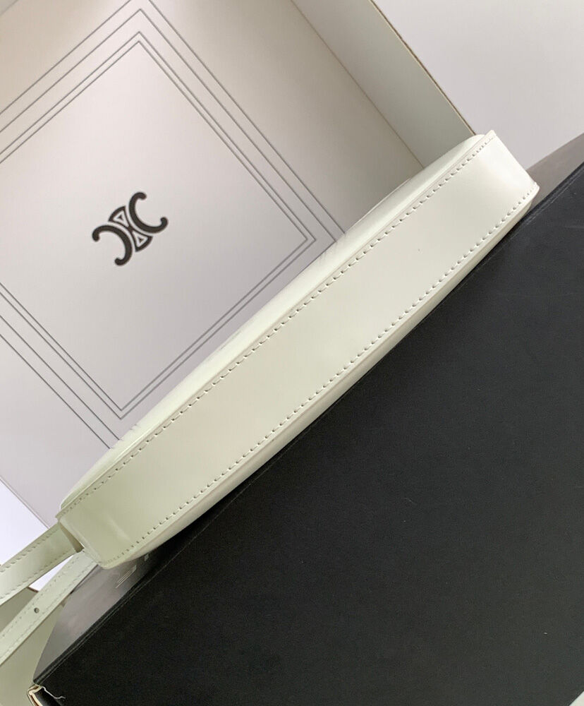 Celine Medium Celine Croque Bag In Shiny Calfskin Cream1:1High-quality replica