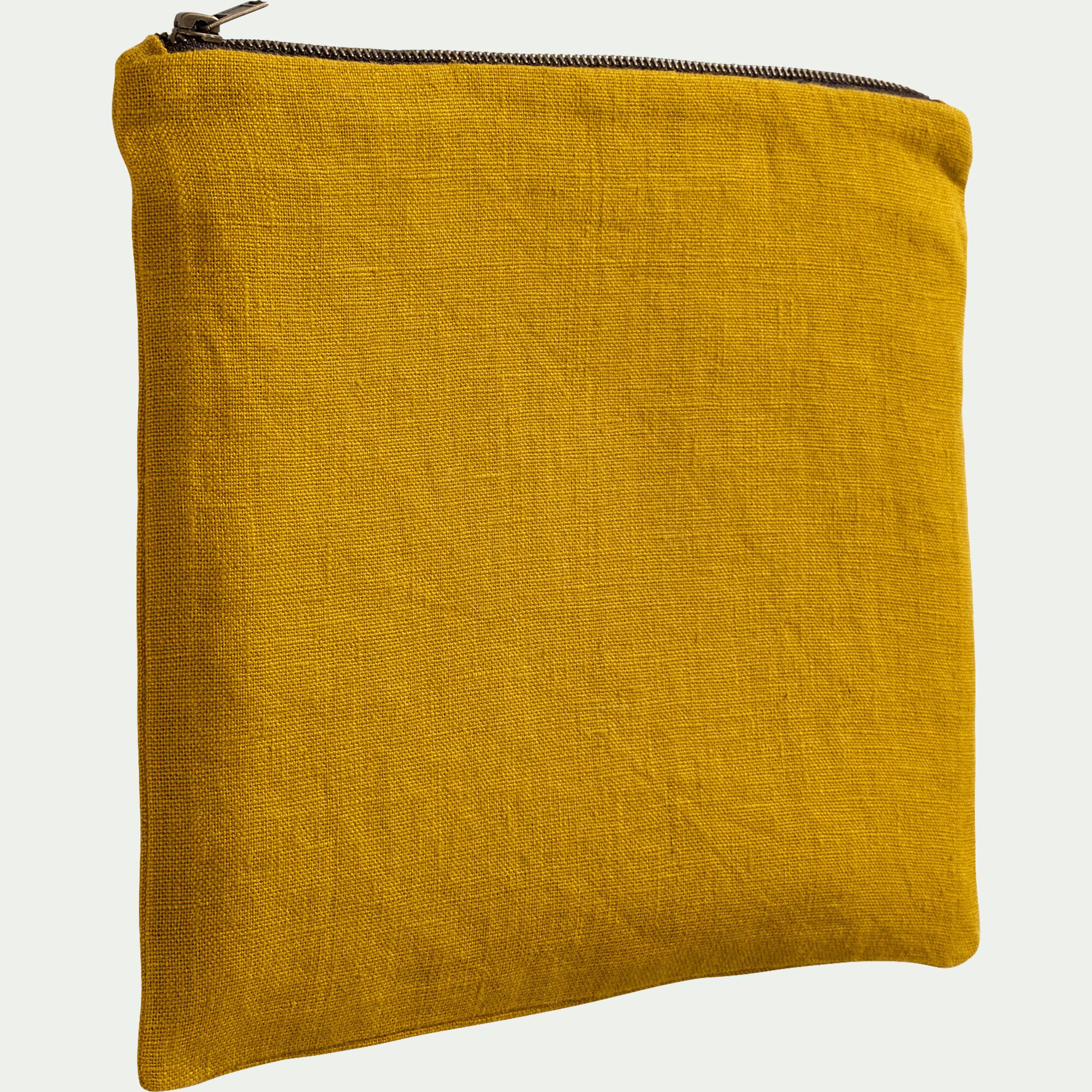 LUCETTE - Trousse de toilette en lin - jaune argan