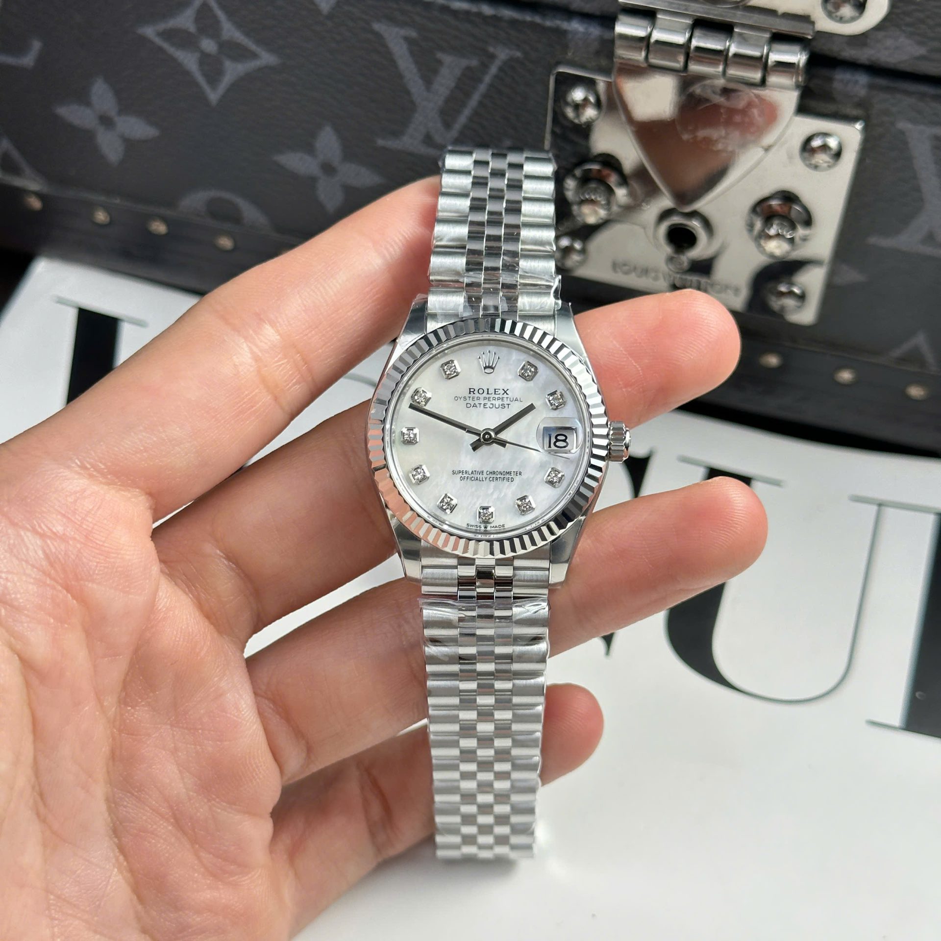 Rolex Best Copies Watch DateJust Dial Mother Of Pearl THB Factory 31mm - Elite Watch Atelier