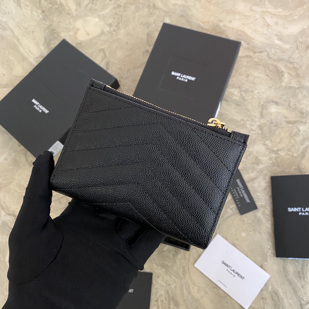MONOGRAM ZIPPERED TWO-PART WALLET IN QUILTED GRAIN DE POUDRE EMBOSSED LEATHER1:1High-quality replica