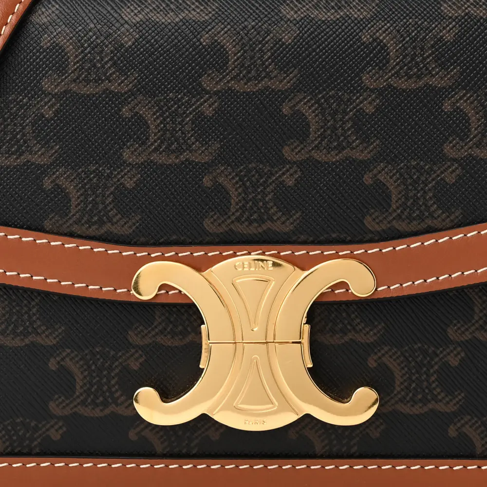 Celine Tan Calfskin Mirror Quality Replica with Gold Hardware1:1High-quality replica