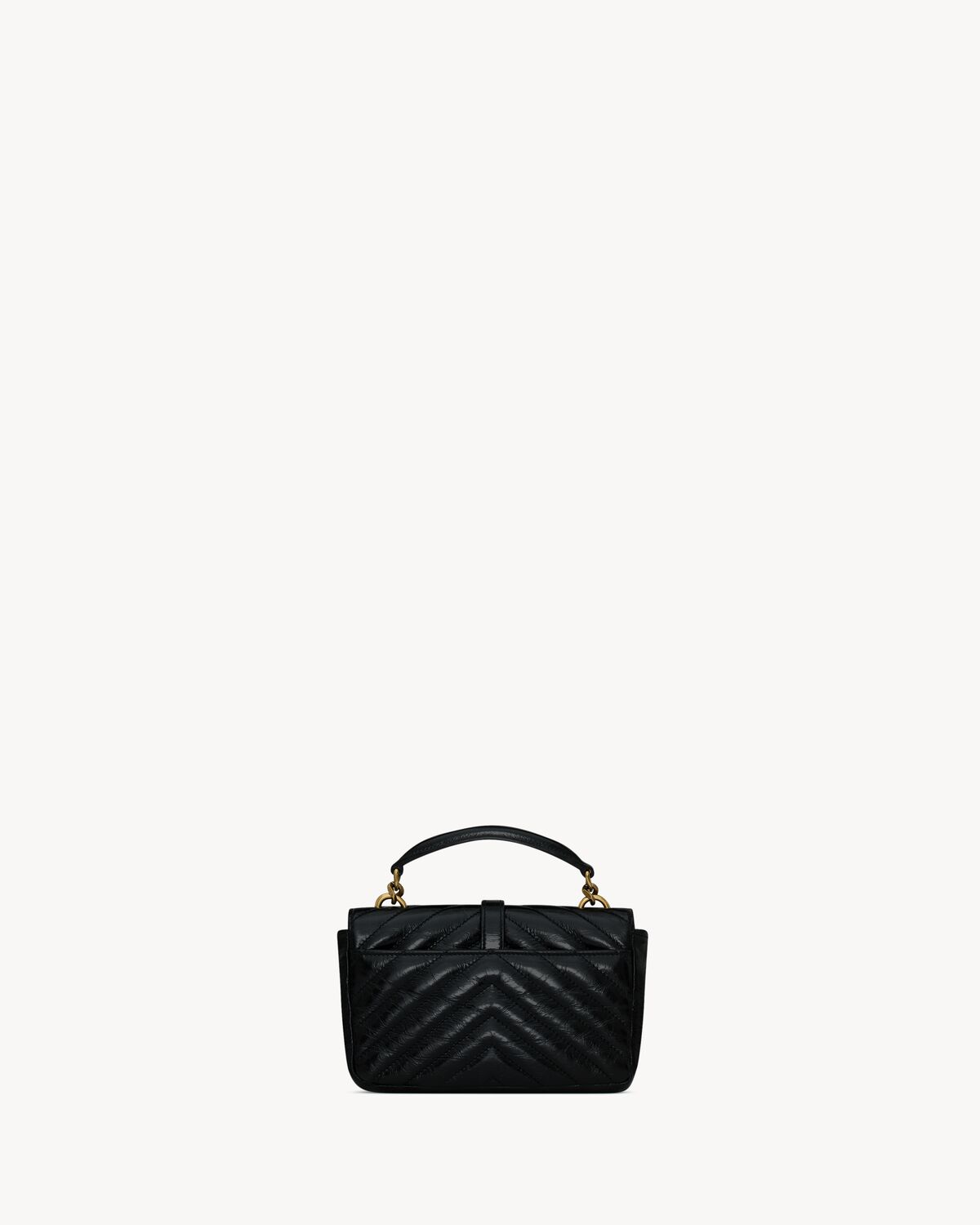 Replicate YSL College Mini Chain Bag in Shiny Crackled Leather(1:1 replica)1:1High-quality replica