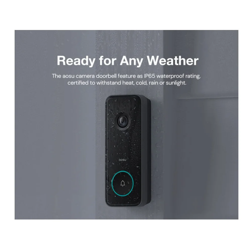 AOSU Waterproof Video Doorbell Ultra with 5MP Ultra HD Camera and HomeBase - Image 5