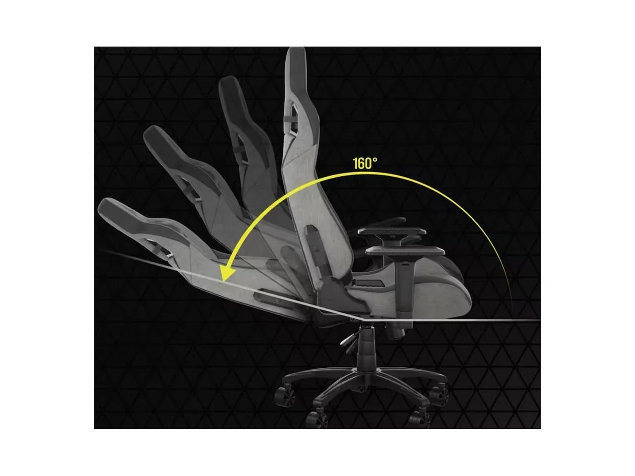 Corsair T3 Rush Gaming Chair (Fabric Grey/Charcoal)