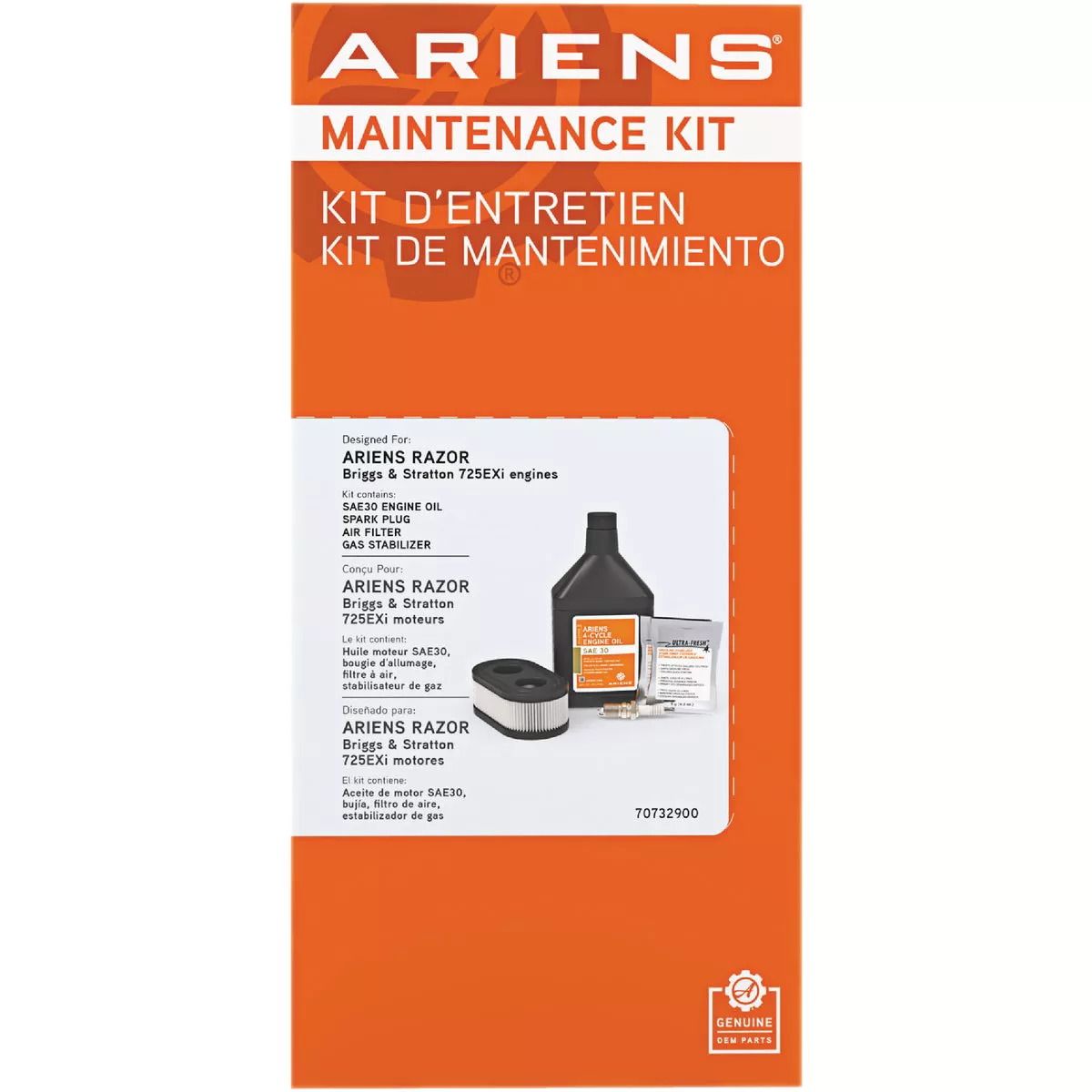 Ariens Razor 725EXi Engine Maintenance Kit