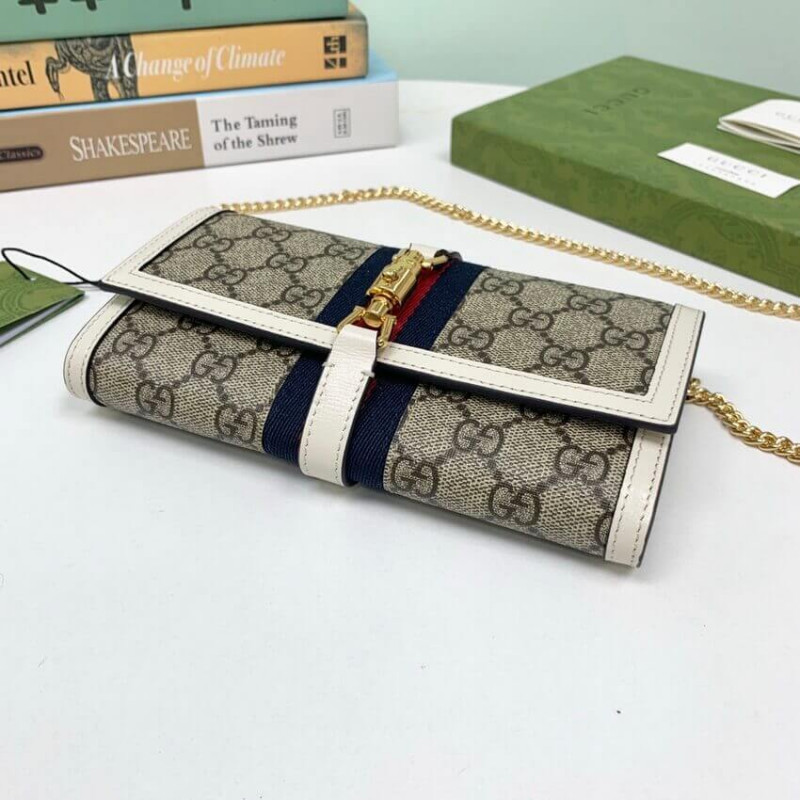 Replica Gucci Jackie 1961 Chain Wallet 652681 White1:1High-quality replica