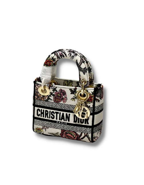 Mini Lady D-Lite Bag White/Black For Women 6.5in/17cm1:1High-quality replica