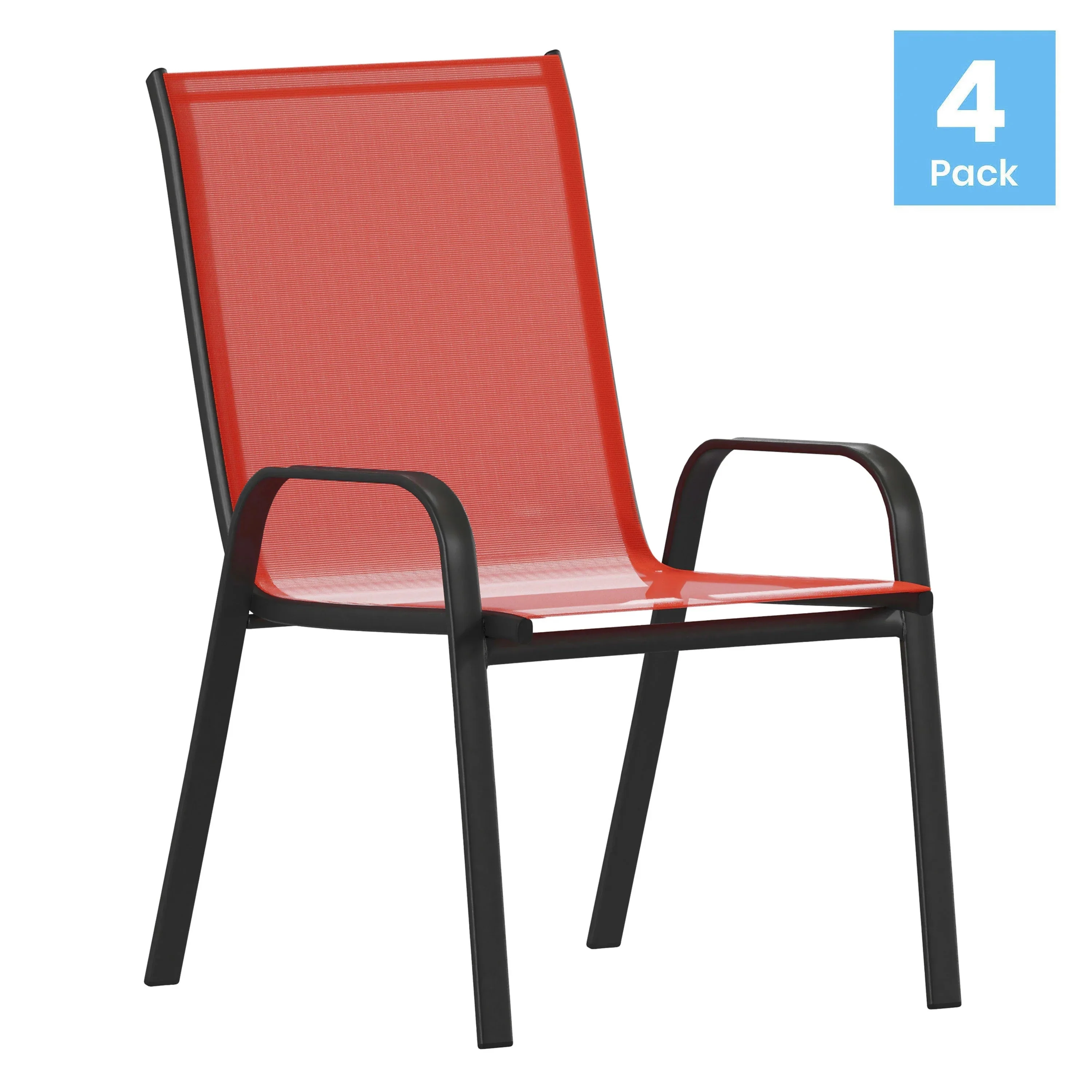 Emma + Oliver Outdoor Stack Chairs, Gray, 4 Pack, 21.25in W x 29in D x 36in H - Image 38 Emma + Oliver Outdoor Stack Chairs, Gray, 4 Pack, 21.25in W x 29in D x 36in H - Image 38