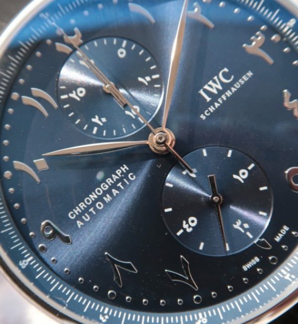 Replica IWC YLF Portuguese Chrono Dubai limited Edition Blue Dial - Elite Watch Atelier