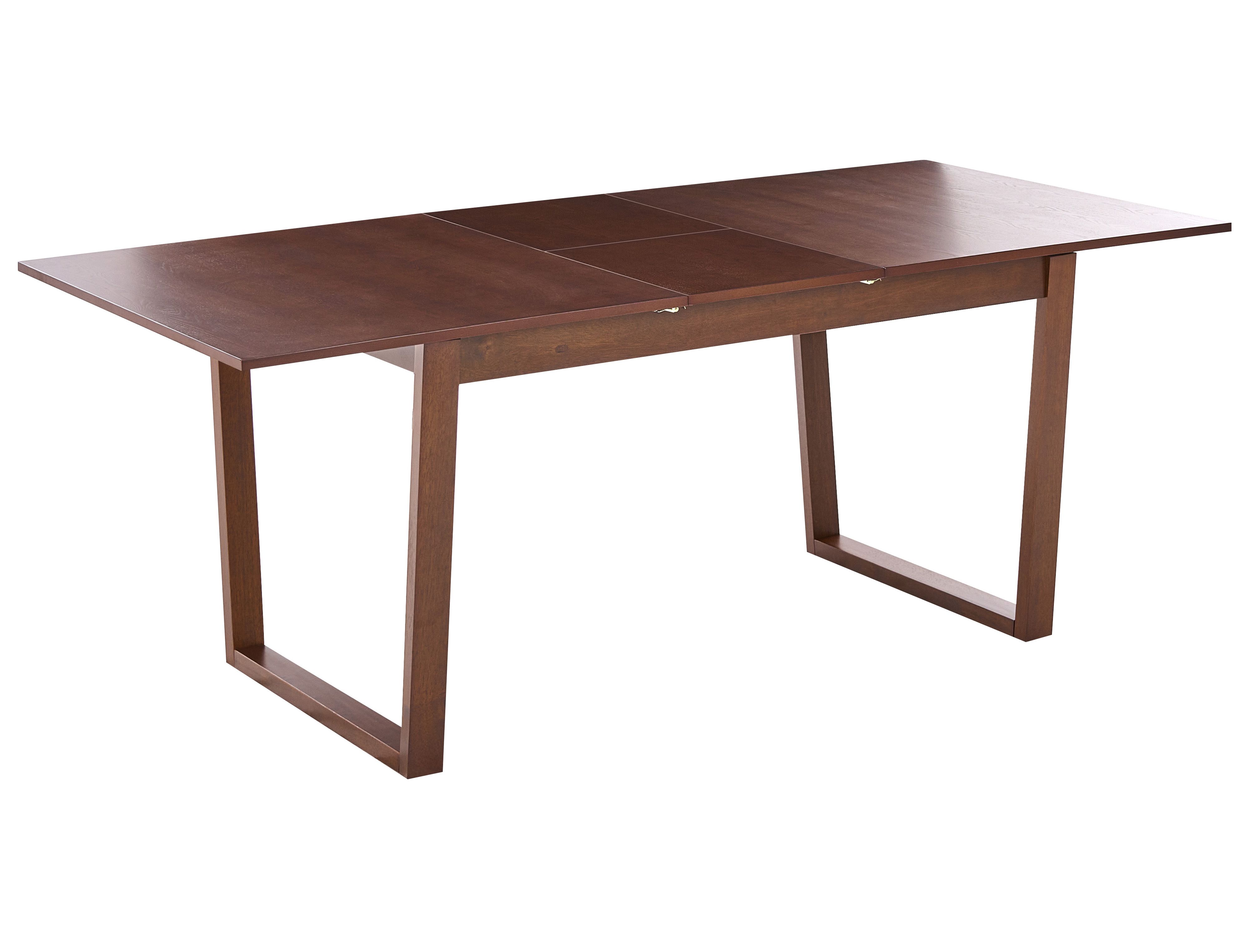 Extending Dining Table CAMDEN Dark Ash Wood 160/200 cm 95 cm