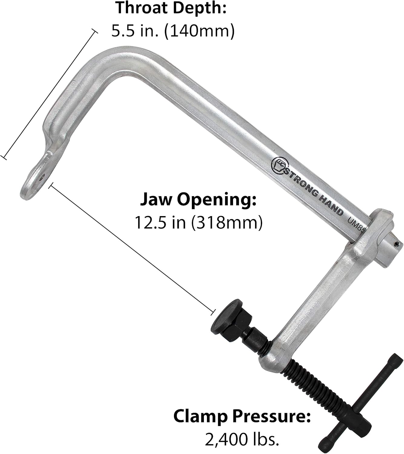 Strong Hand Tools 4-in-1 Clamping System, Regular Duty Bar Clamp, Capacity 12-1/2