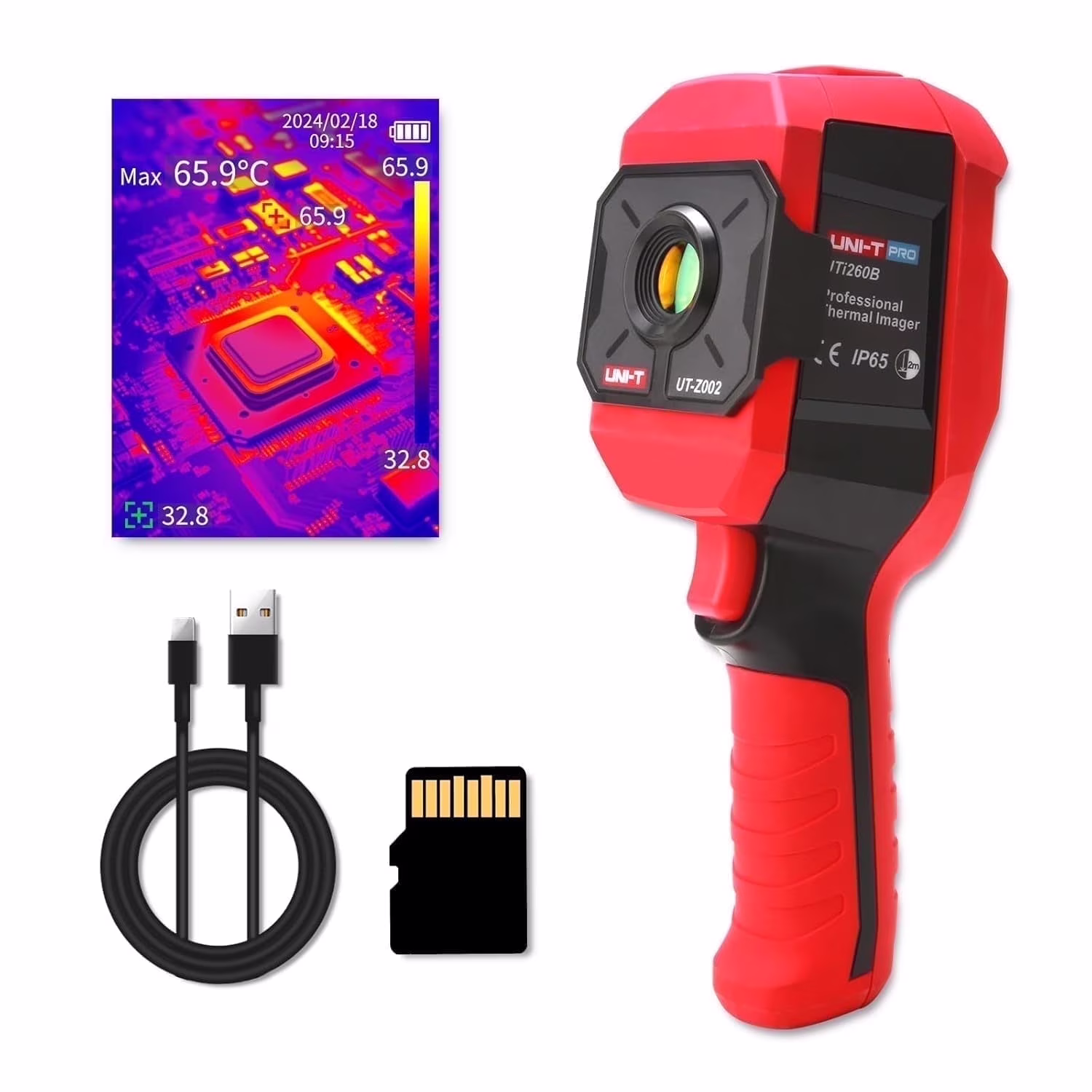 UNI-T UTI120S Thermal Imaging Camera 120x90 IR Resolution 10800 Pixels -20~400�� 2 Meter Drop Durability IP54 Rechargeable 16GB MicroSD - Image 3
