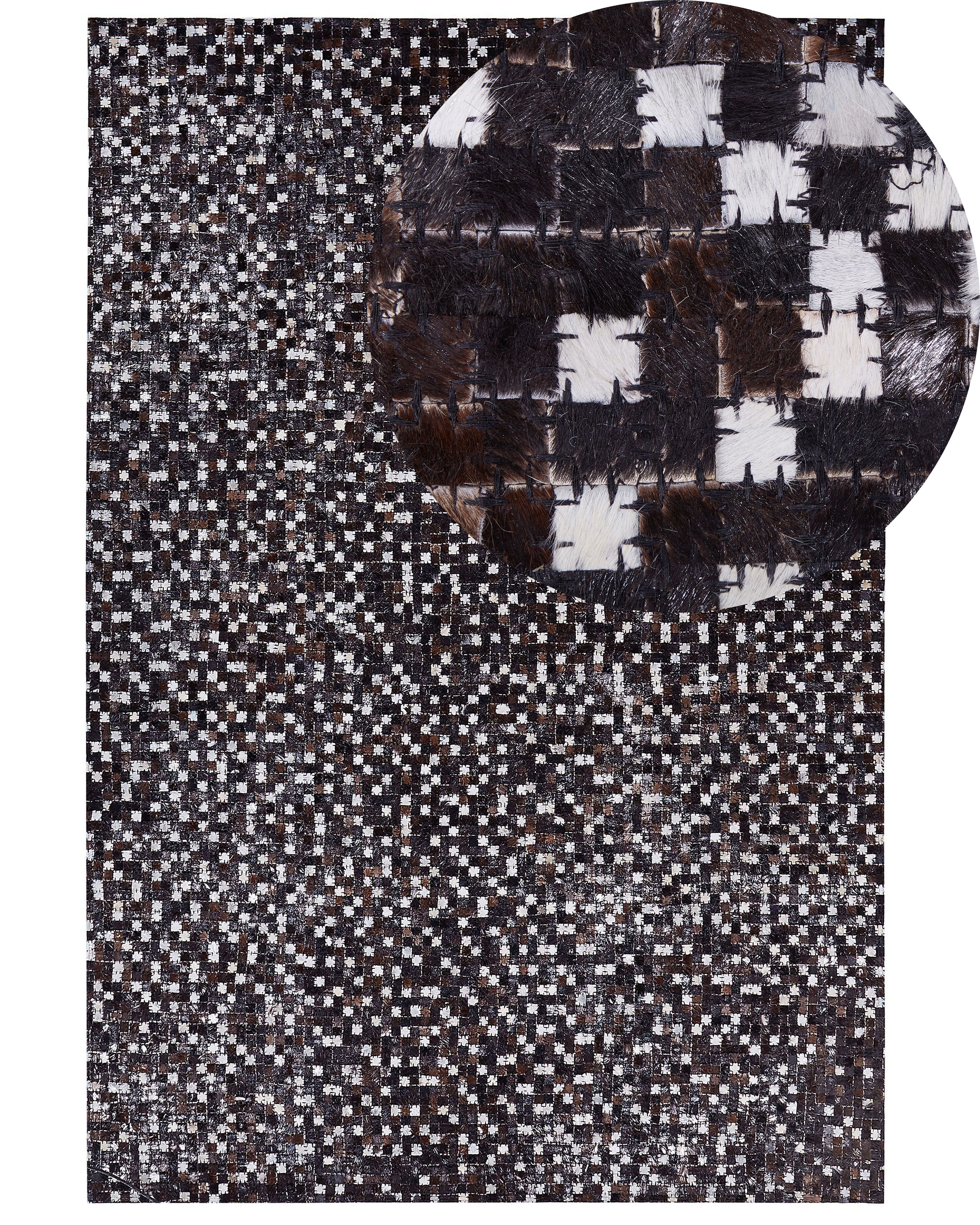 Rug AKKESE Brown 160 x 230 cm Leather
