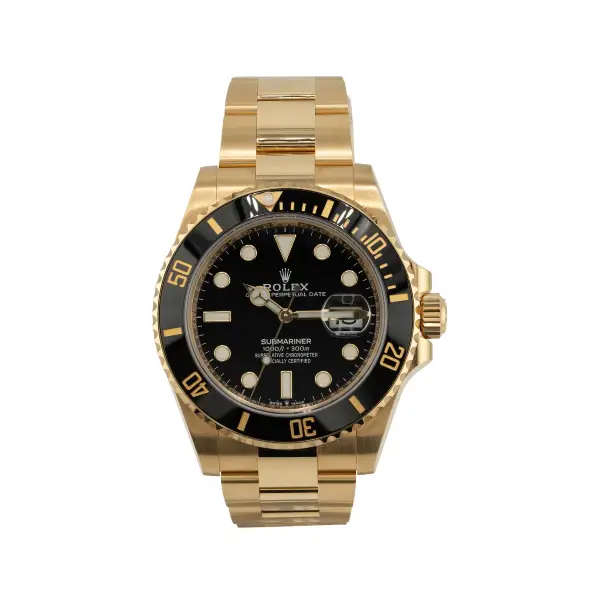 Rolex Submariner Date 126618 Yellow Gold Black Dial Replica - Elite Watch Atelier