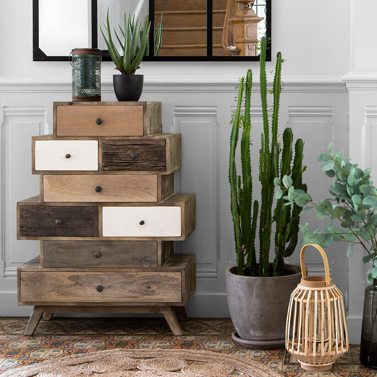 chest of drawers "Koval" Mango wood, 8 drawers