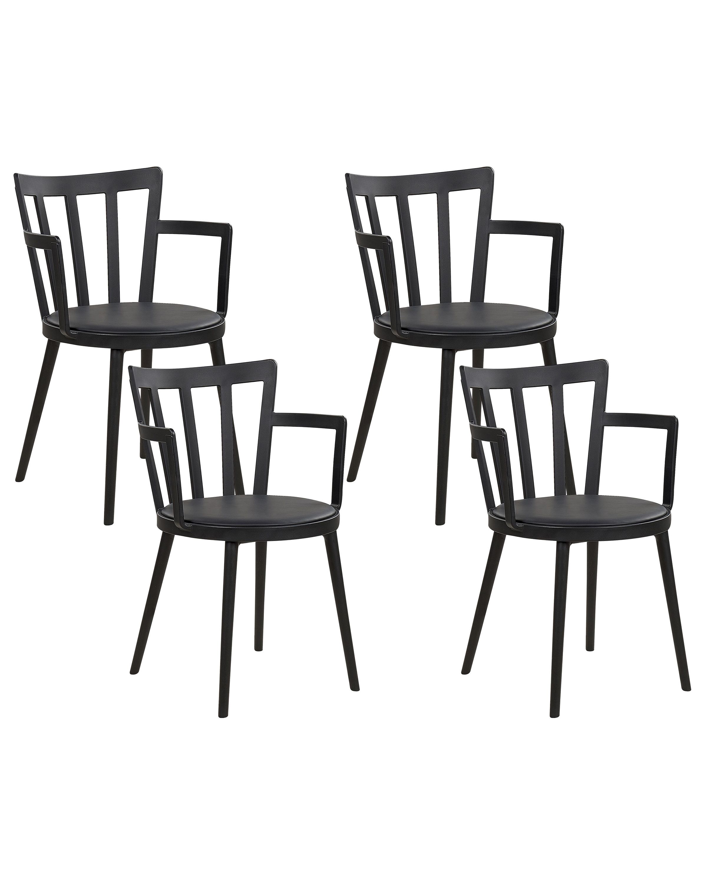 Set of 4 Dining Chairs MORILL Black