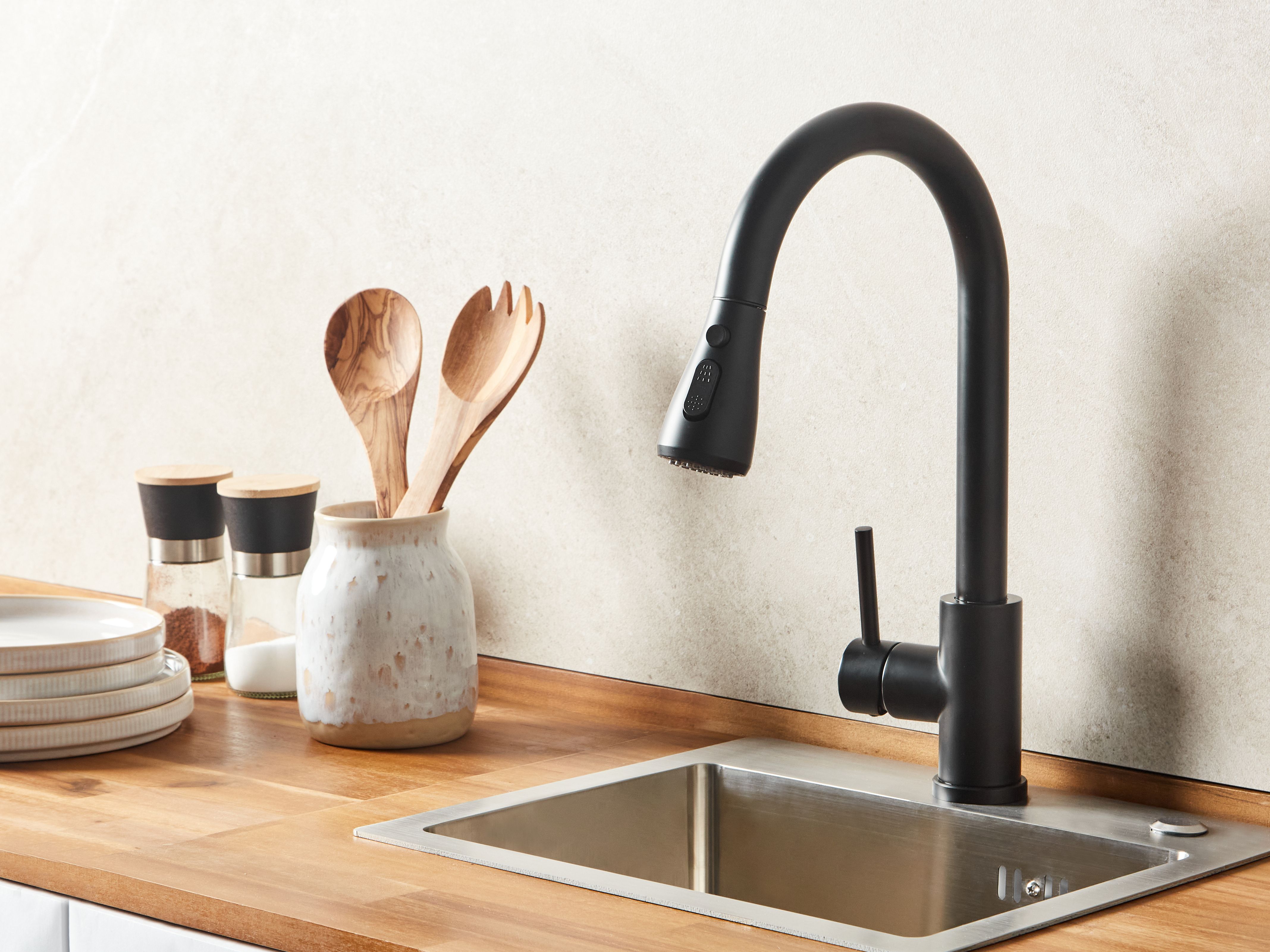 Kitchen Pull Out Tap PAIMUN Black
