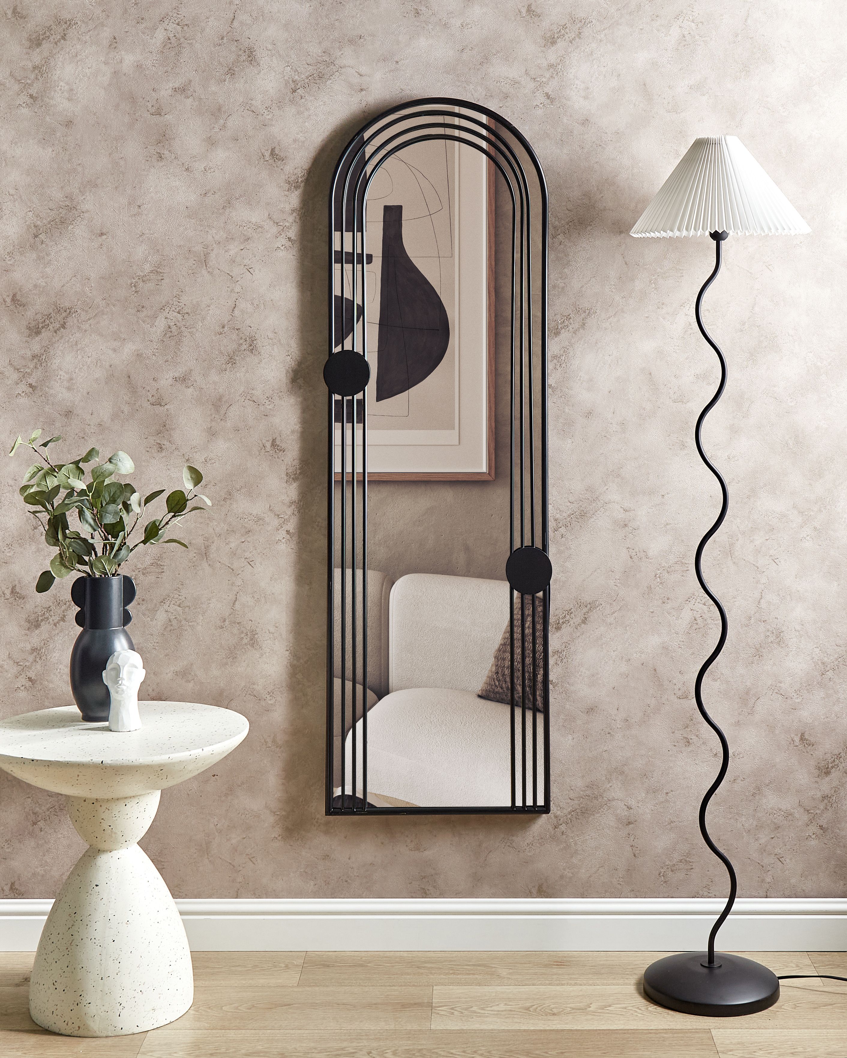 Wall Mirror AJAIN 45 cm 146 cm Metal Black
