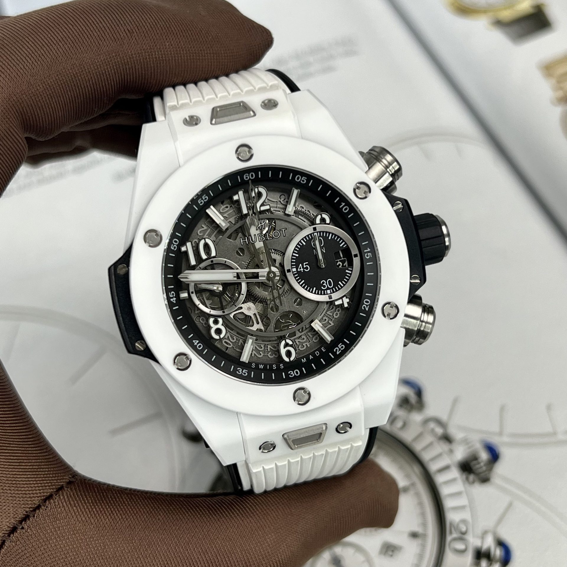 Hublot Replica 11 Watch Big Bang Unico White Ceramic Factory BBF 42mm - Top club