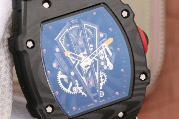 Replica Richard Mille RM027-03 Full Black Carbon Skeleton Dial Black Rubber Strap 6T51 - Top club