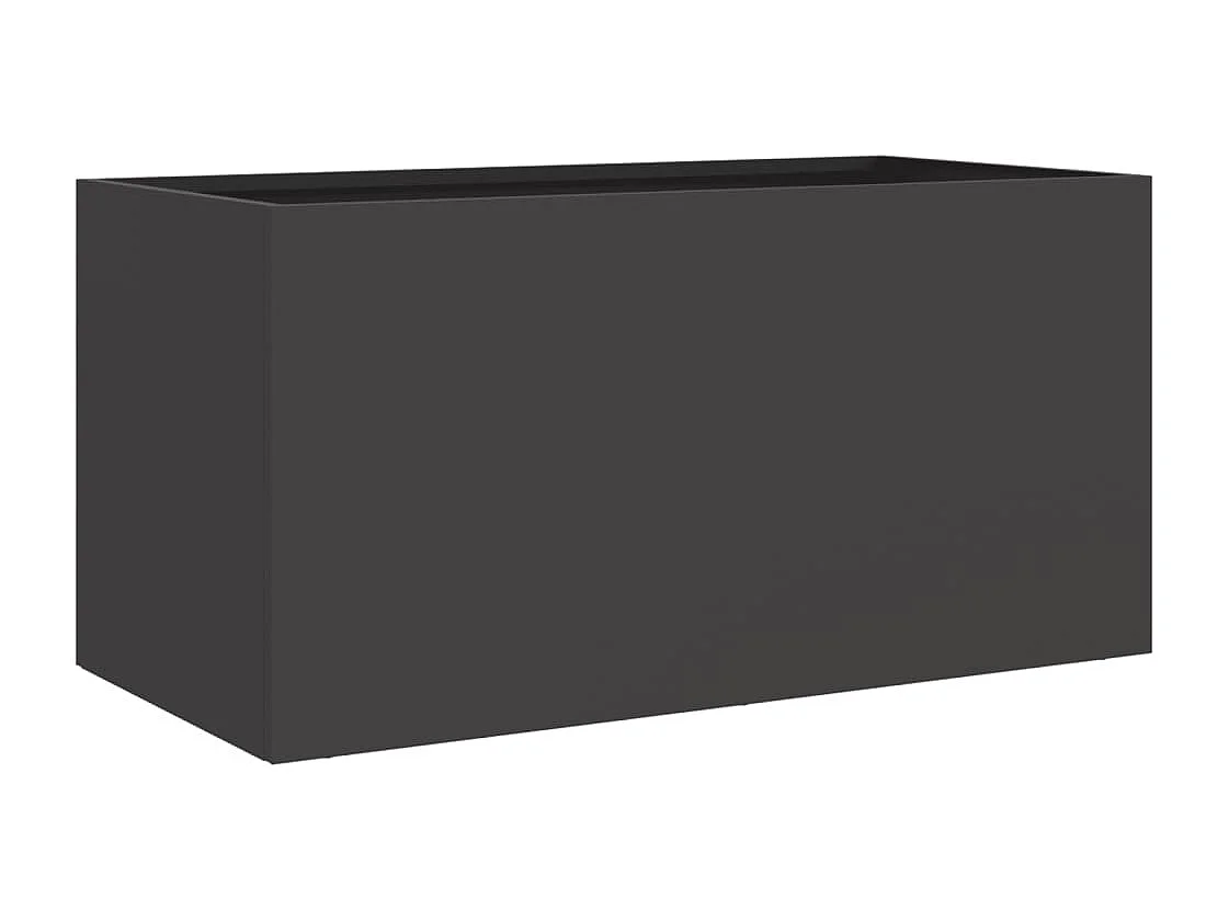 Jardinière noir 62x30x29 cm acier laminé à froid