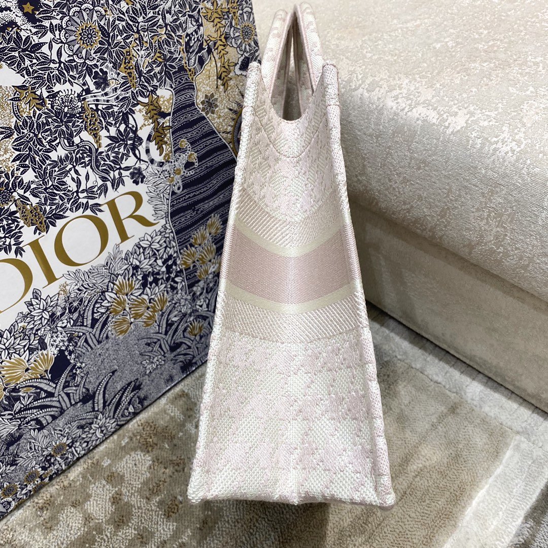 Christian Dior Medium Dior Book Tote Pastel Houndstooth Embroidery, Pastel, For Women Women’s Handbags, Shoulder Bags, 36cm CD1:1High-quality replica