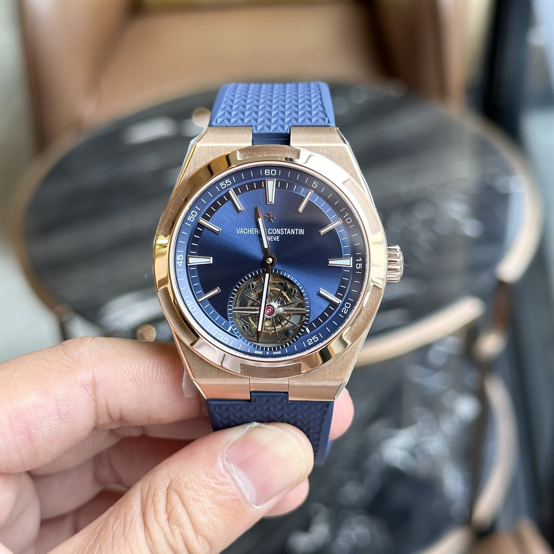 Vacheron Constantin Overseas 6000V Tourbillon Rubber Strap Replica Watch 42.5mm - Top club