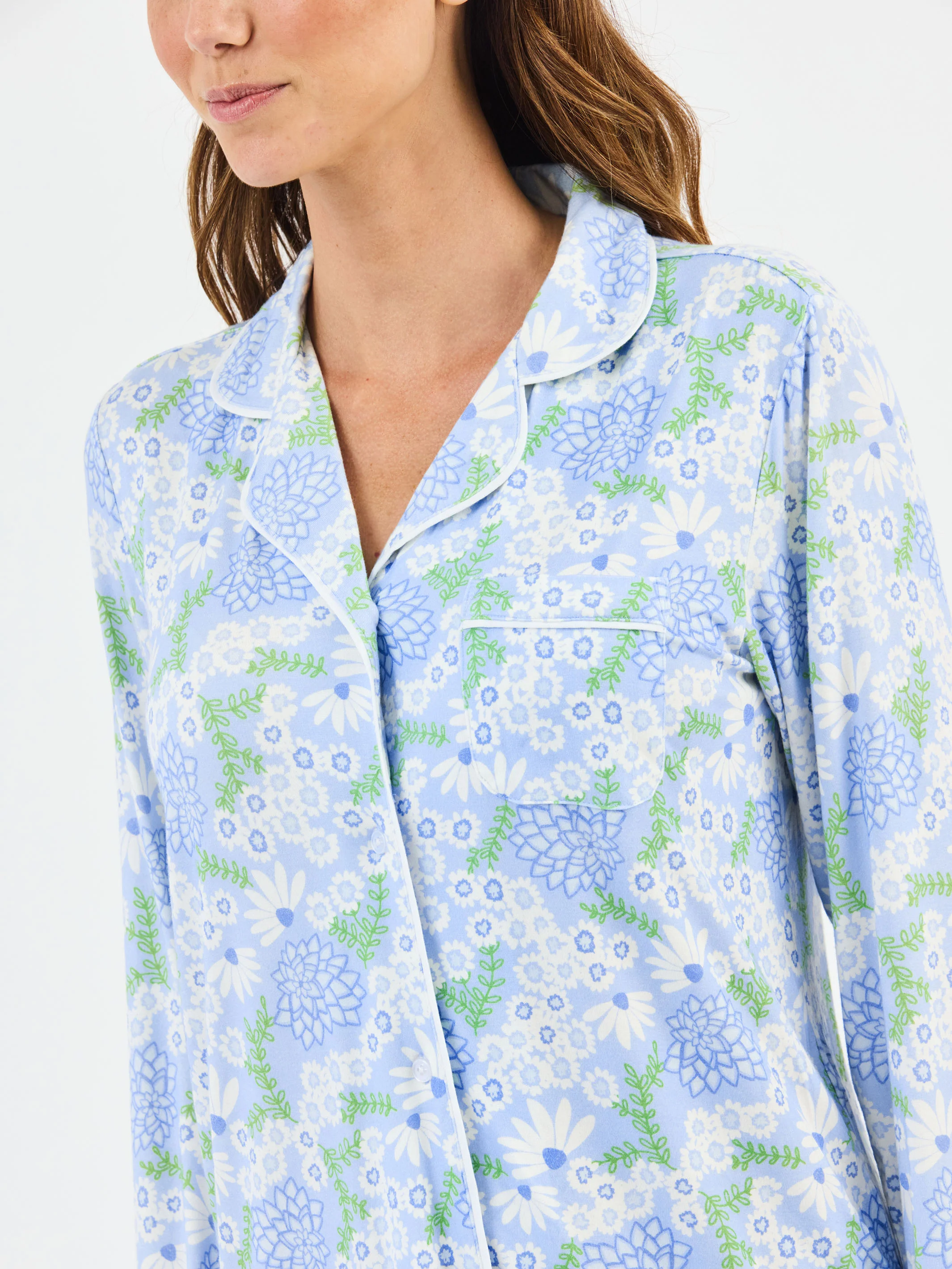 Women's Charlotte Nightshirt | Daisy Chain Blue