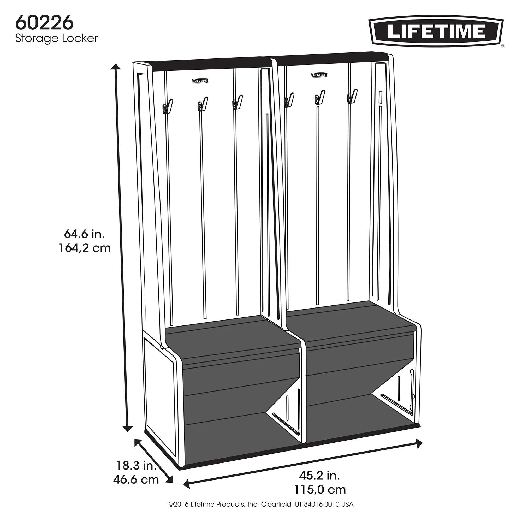 Lifetime Home and Garage Polyethylene Storage Locker, Freestanding for Adults and Children (60226) - Image 10