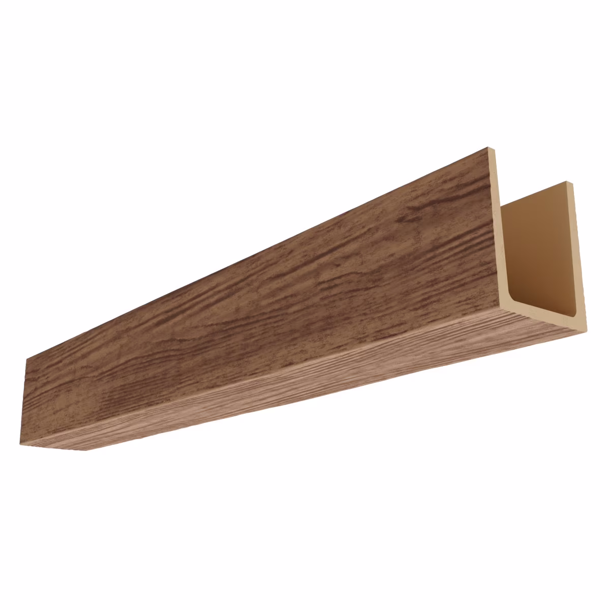 Ekena Millwork 3 1/2"W x 3 1/2"H x 120"L 3-Sided (U-Beam) Mena HeritageTimber Faux Wood Ceiling Beam, Kona Brown - Image 16