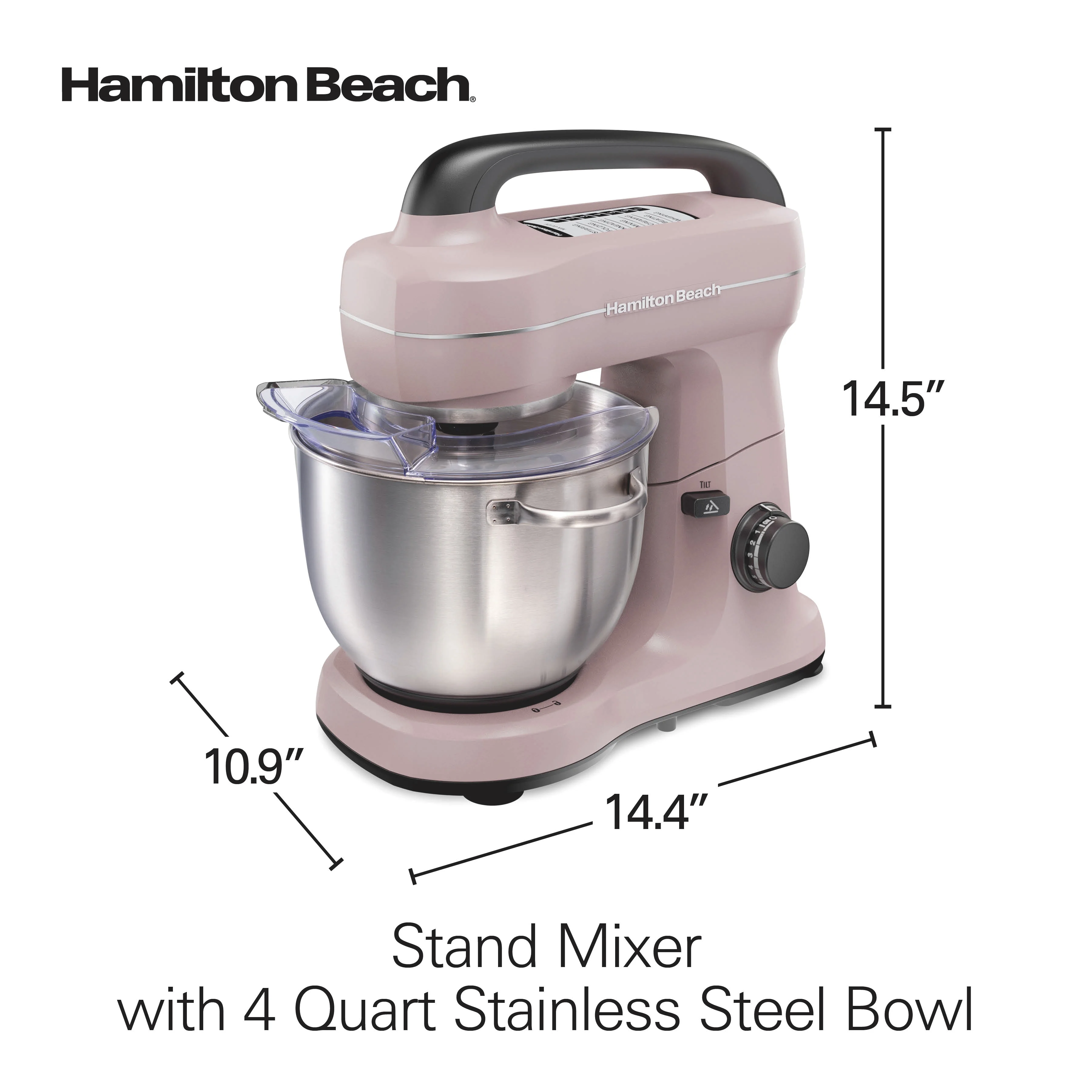 Hamilton Beach 4 Quart Stand Mixer for Kitchen, 7 Speeds, Tilt-Head, Dough Hook, Whisk & Flat Beater, Black - Image 25