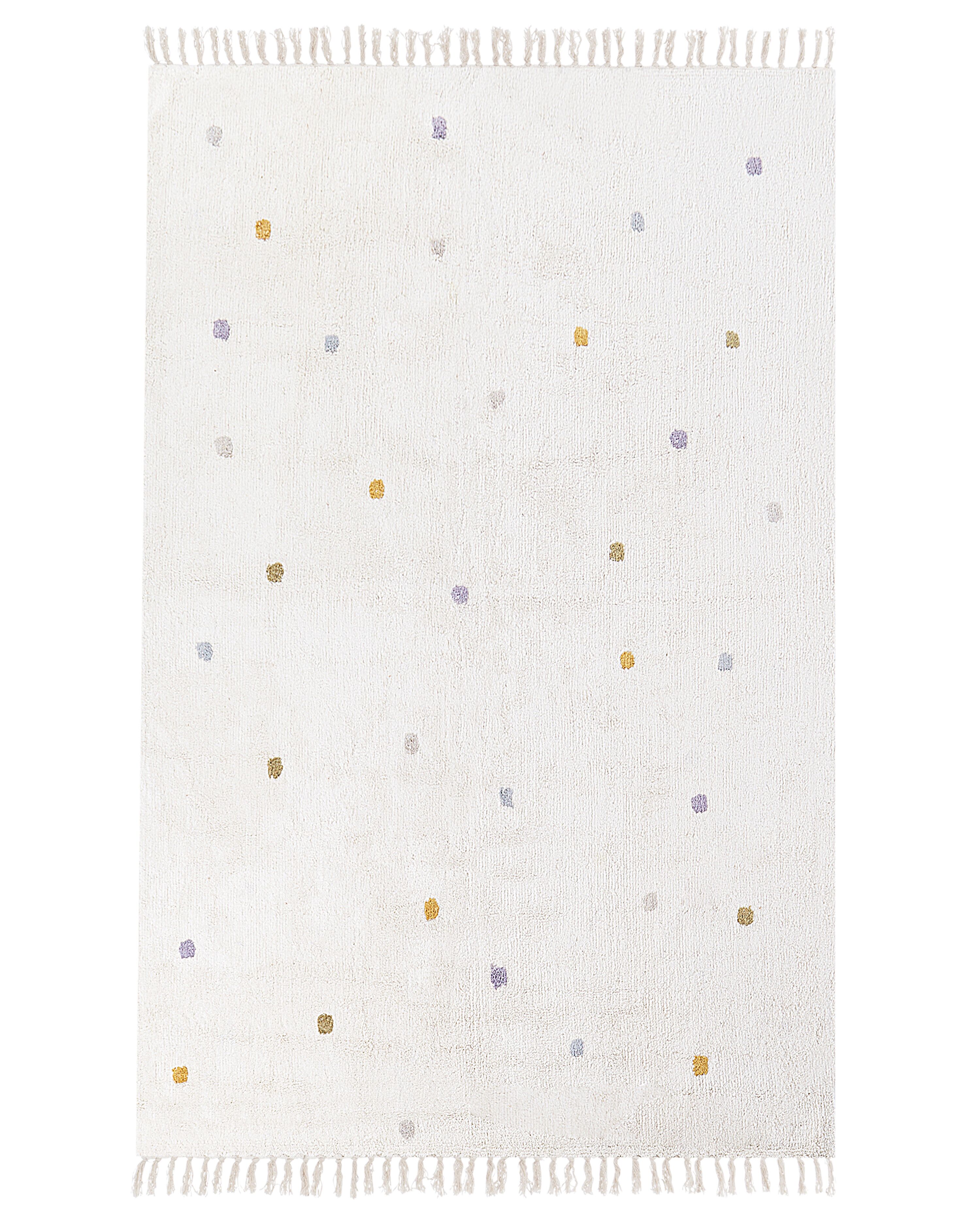 Rug ASTAF Off-White 140 x 200 cm Cotton