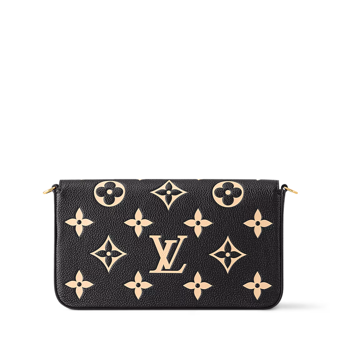 Louis Vuitton Pochette Félicie | Bicolor Monogram Empreinte Black/Beige | M82479 - COZYMIZE