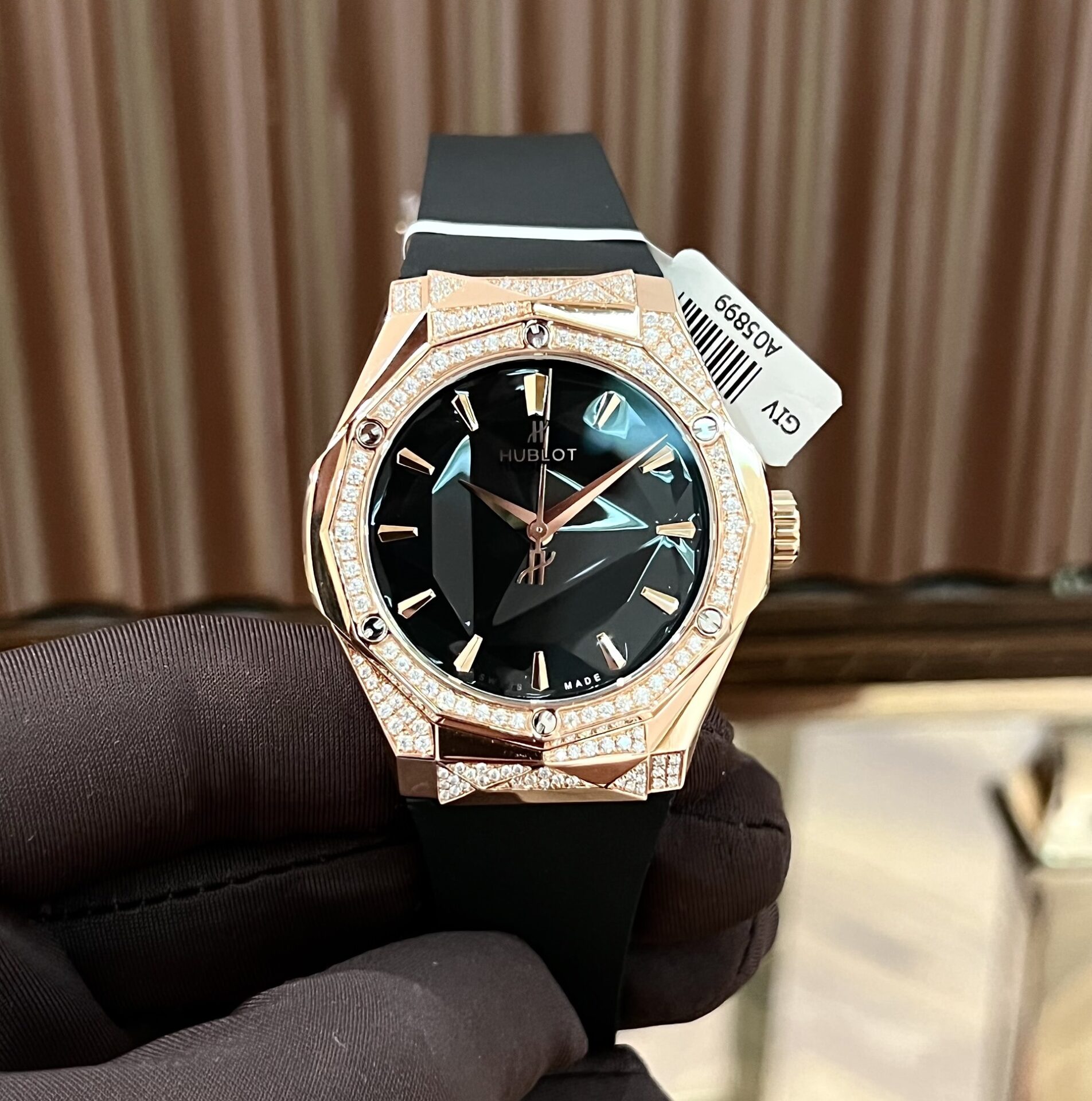 Hublot Replica 1:1 Watch Orlinski King Gold Demi With Moissanite Diamond 40mm - Elite Watch Atelier