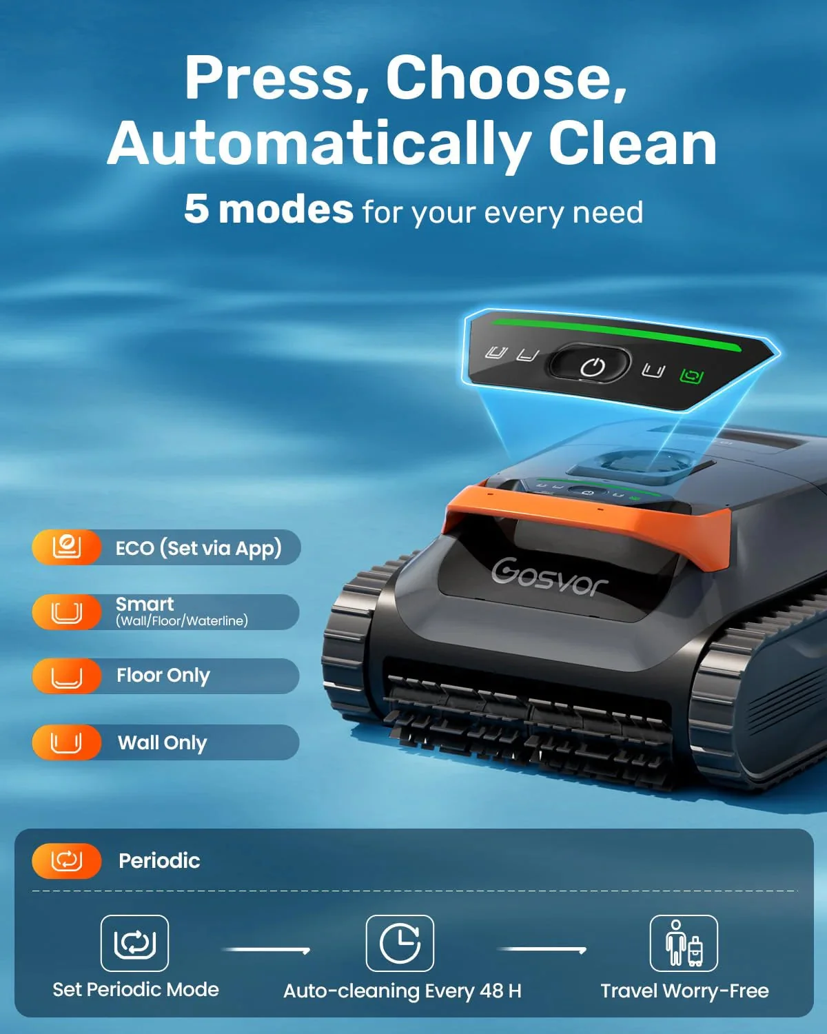 Cordless Robotic Pool Vacuum Cleaner With Smart Navigation And Wall And Waterline Cleaning - Image 8 Cordless Robotic Pool Vacuum Cleaner With Smart Navigation And Wall And Waterline Cleaning - Image 8