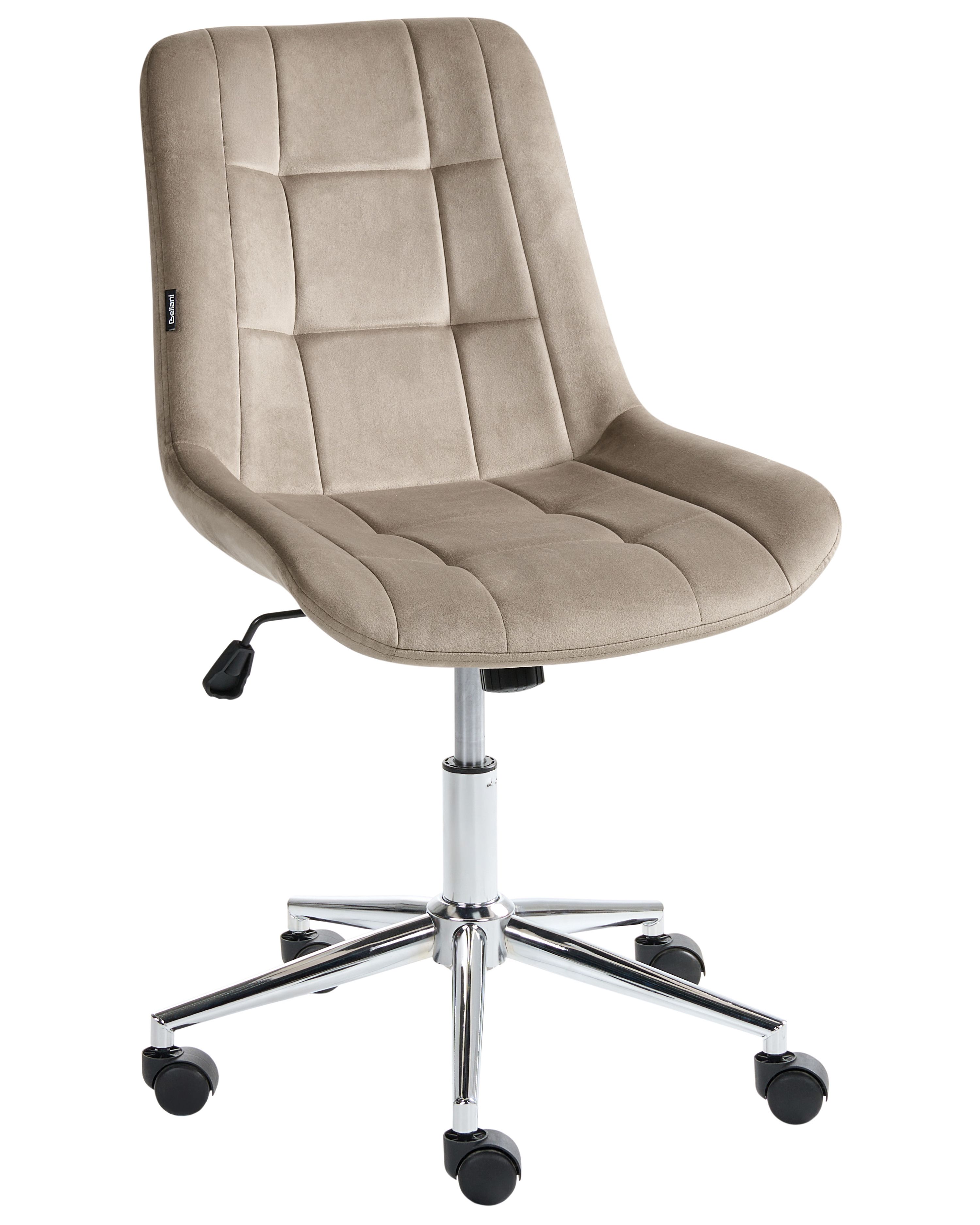 Office Chair MELROSE Velvet Taupe